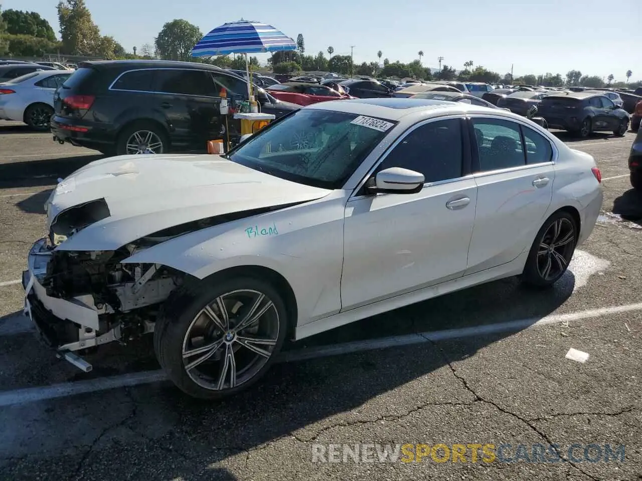 1 Photograph of a damaged car 3MW5R1J08M8C09270 BMW 3 SERIES 2021