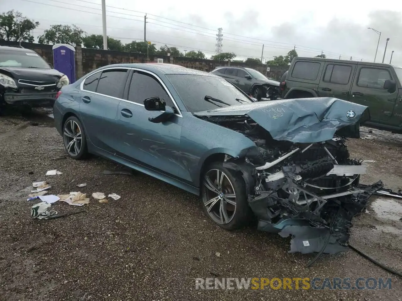 4 Фотография поврежденного автомобиля 3MW5R1J0XM8B70715 BMW 3 SERIES 2021