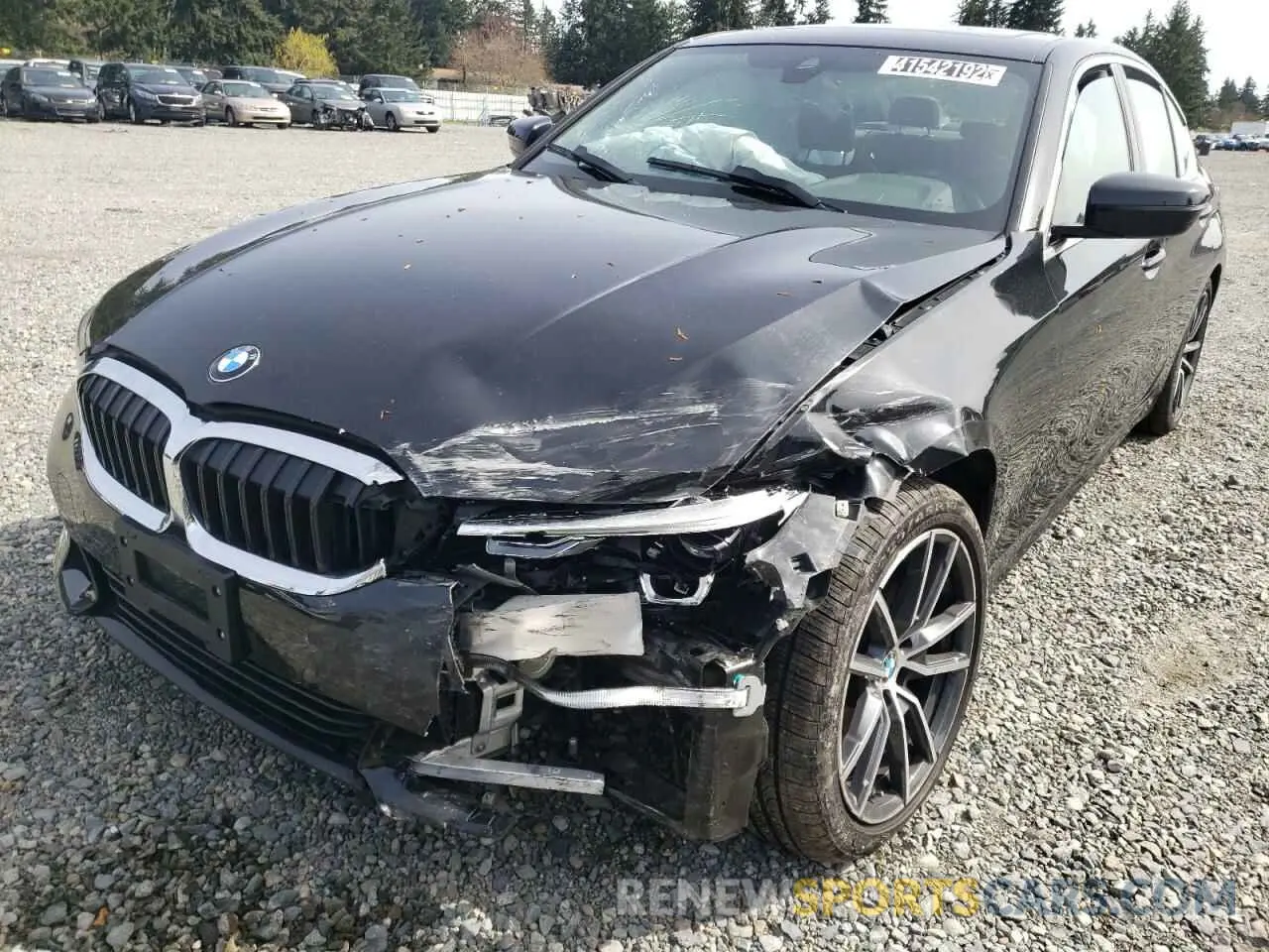 2 Photograph of a damaged car 3MW5R7J00M8C12683 BMW 3 SERIES 2021