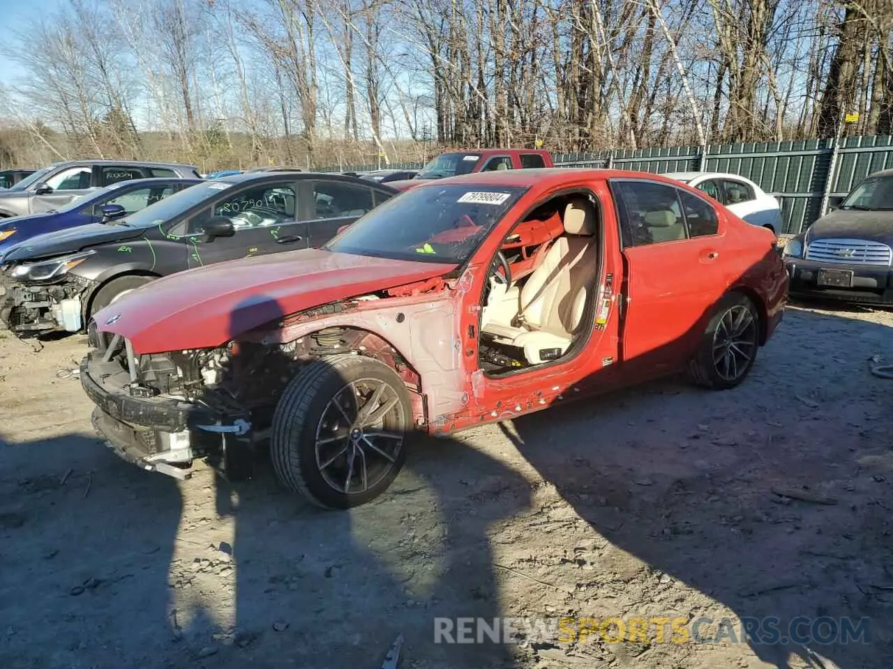 1 Фотография поврежденного автомобиля 3MW5R7J06M8B55602 BMW 3 SERIES 2021
