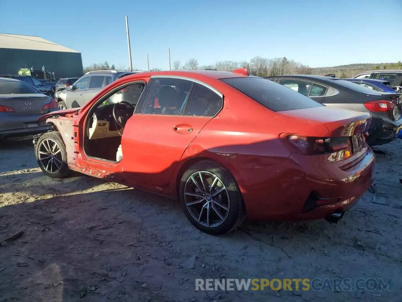 2 Фотография поврежденного автомобиля 3MW5R7J06M8B55602 BMW 3 SERIES 2021