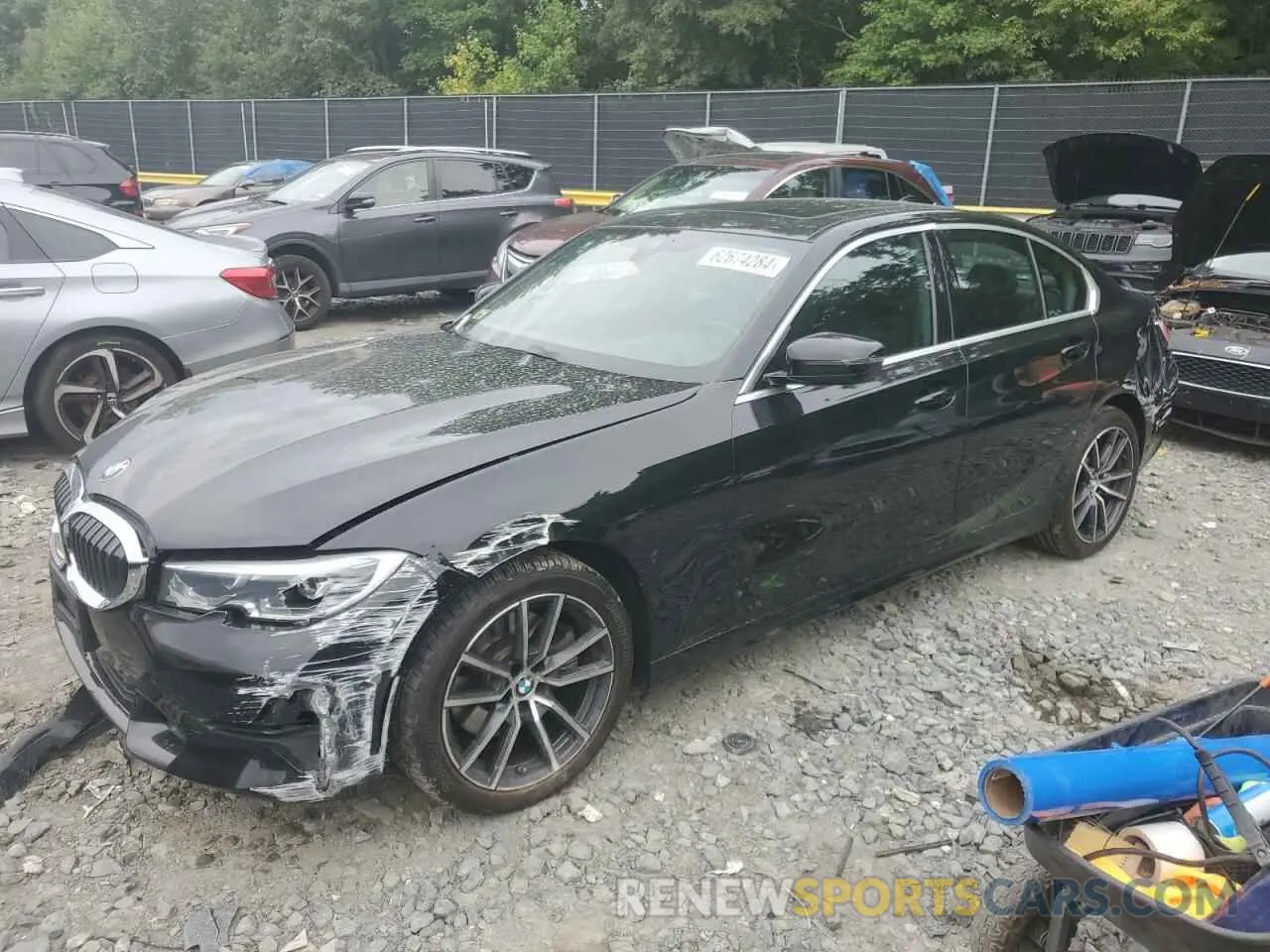 1 Photograph of a damaged car 3MW5R7J06M8B60654 BMW 3 SERIES 2021