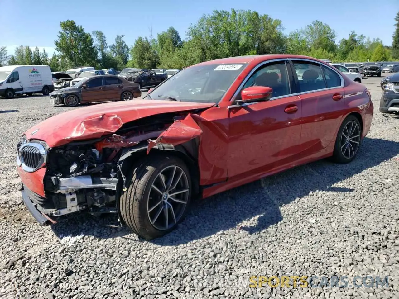 1 Photograph of a damaged car 3MW5R7J07M8C14513 BMW 3 SERIES 2021