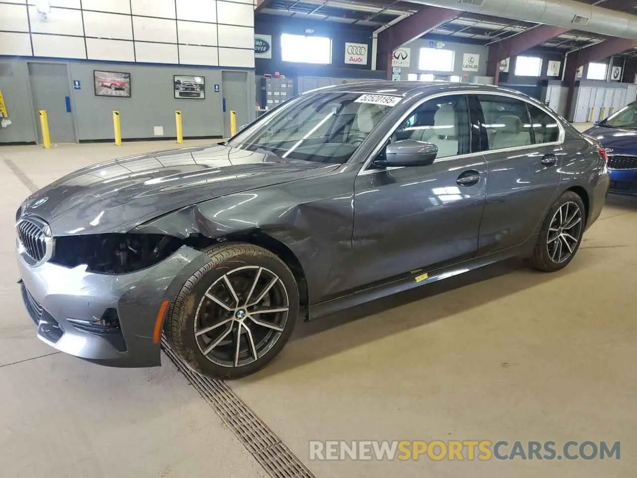 1 Photograph of a damaged car 3MW5R7J08M8B49316 BMW 3 SERIES 2021