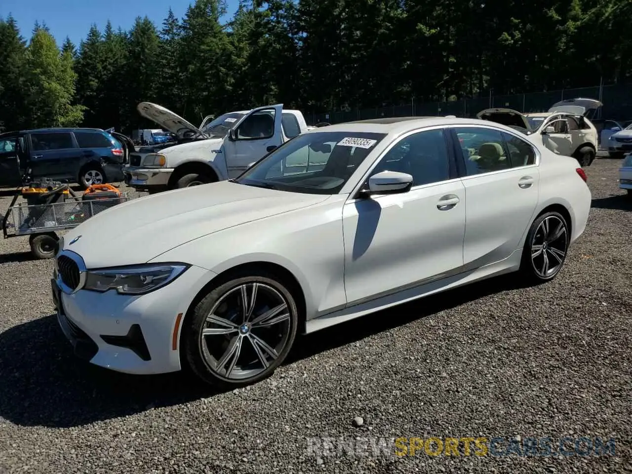 1 Photograph of a damaged car 3MW5R7J08M8B65337 BMW 3 SERIES 2021