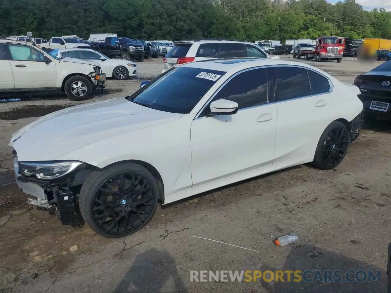 1 Photograph of a damaged car 3MW5R1J03N8C69555 BMW 3 SERIES 2022