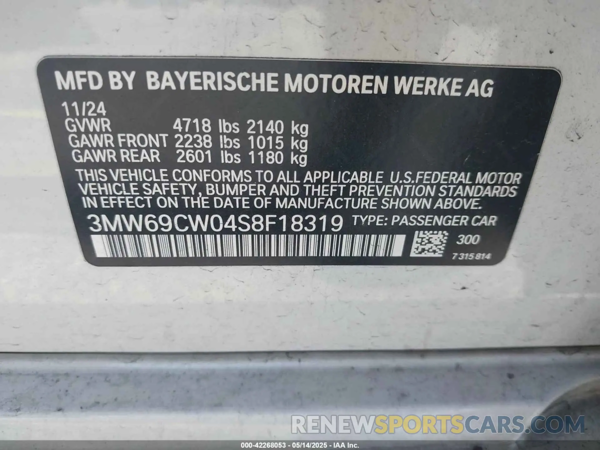 9 Фотография поврежденного автомобиля 3MW69CW04S8F18319 BMW 3 SERIES 2025