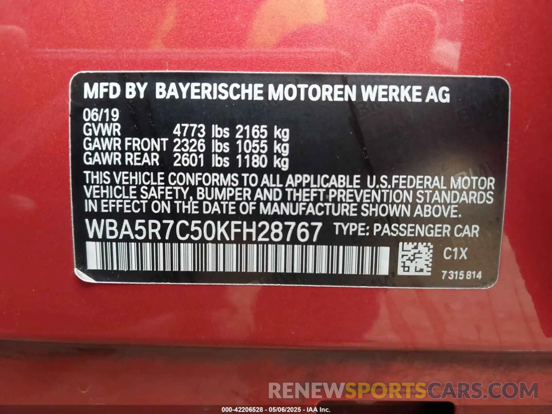 9 Фотография поврежденного автомобиля WBA5R7C50KFH28767 BMW 330I 2019