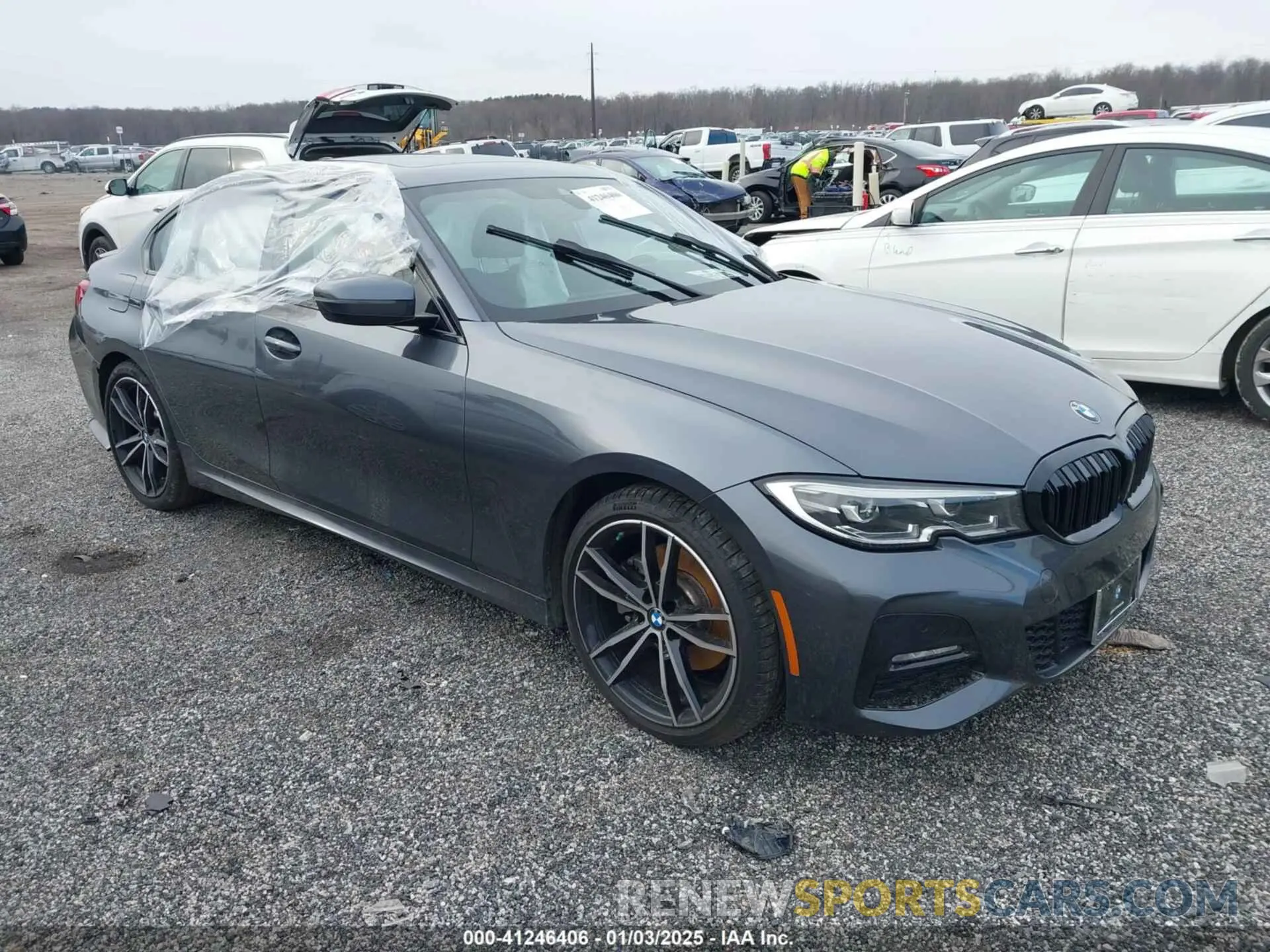 1 Photograph of a damaged car WBA5R7C54KFH24284 BMW 330I 2019