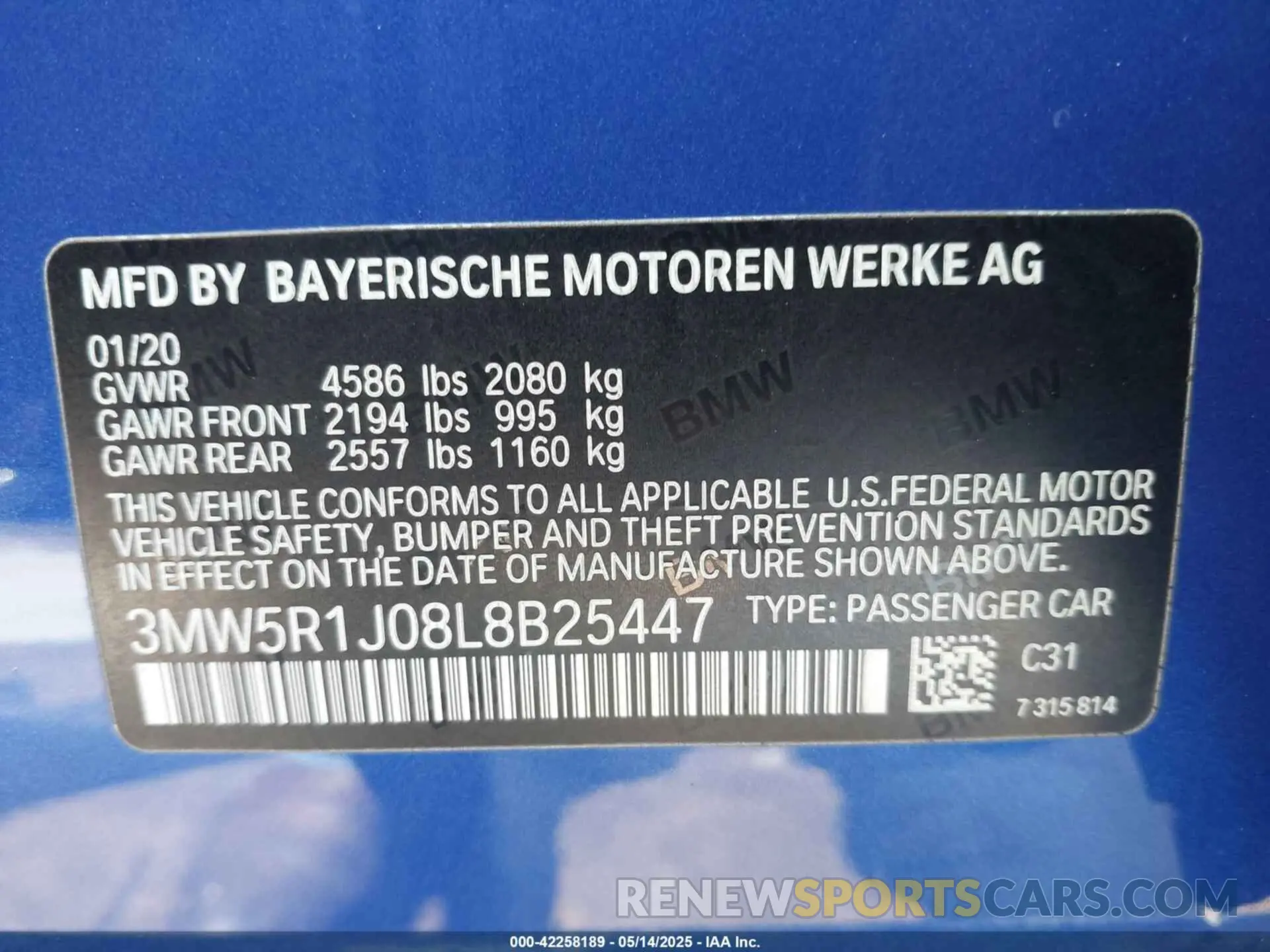 9 Фотография поврежденного автомобиля 3MW5R1J08L8B25447 BMW 330I 2020