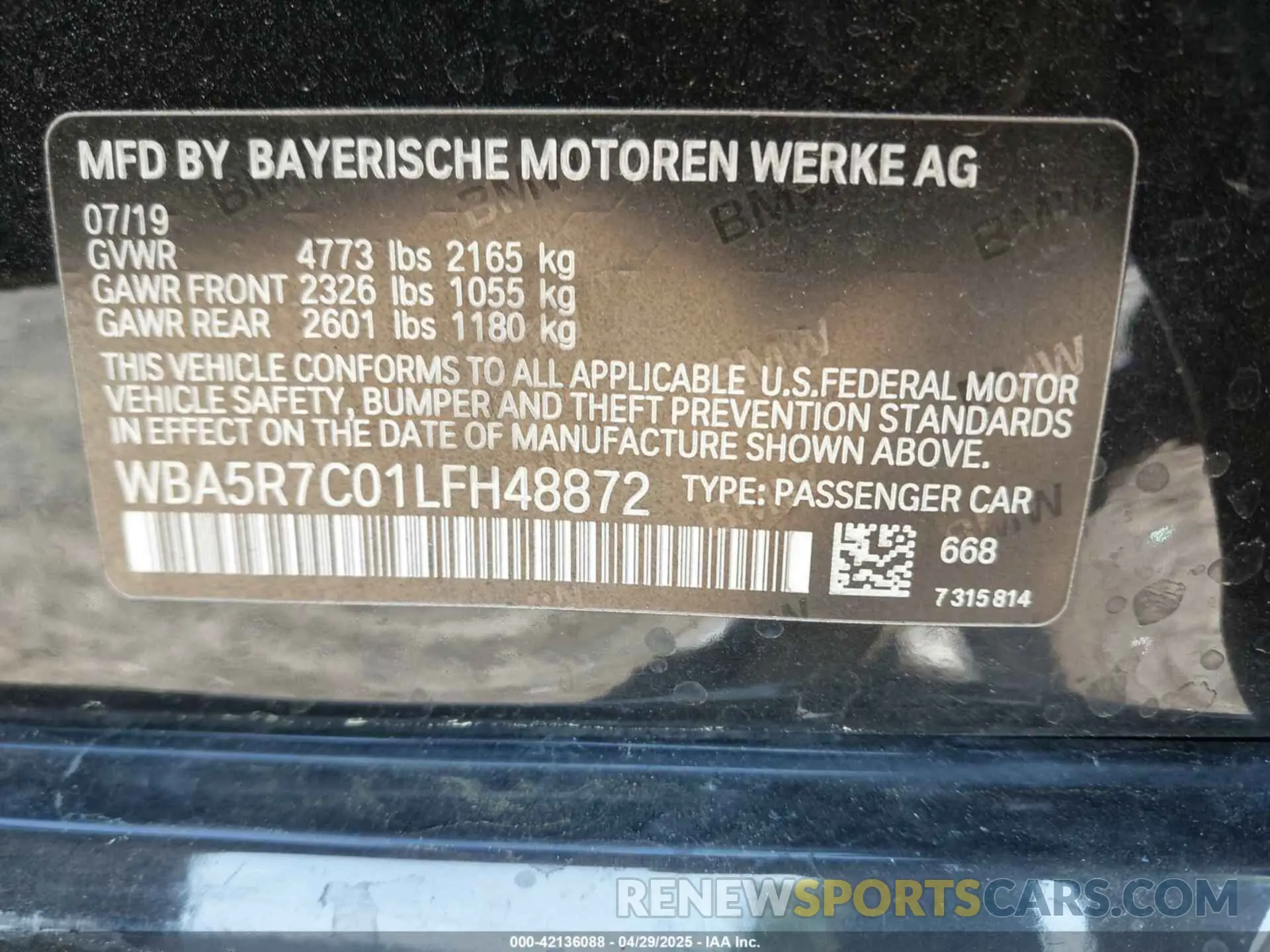 9 Фотография поврежденного автомобиля WBA5R7C01LFH48872 BMW 330I 2020