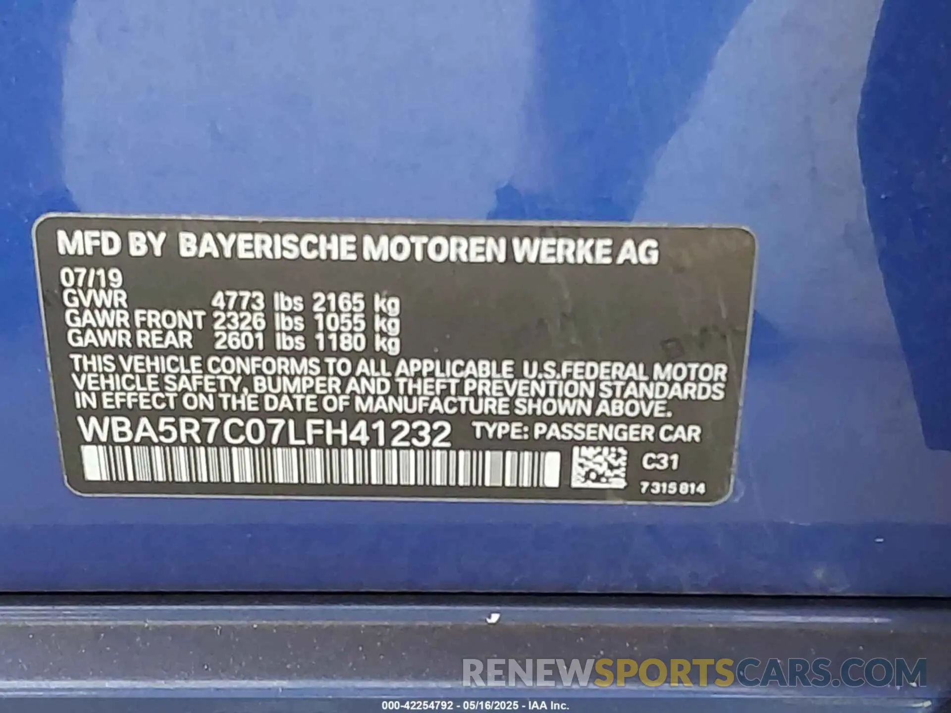 9 Photograph of a damaged car WBA5R7C07LFH41232 BMW 330I 2020