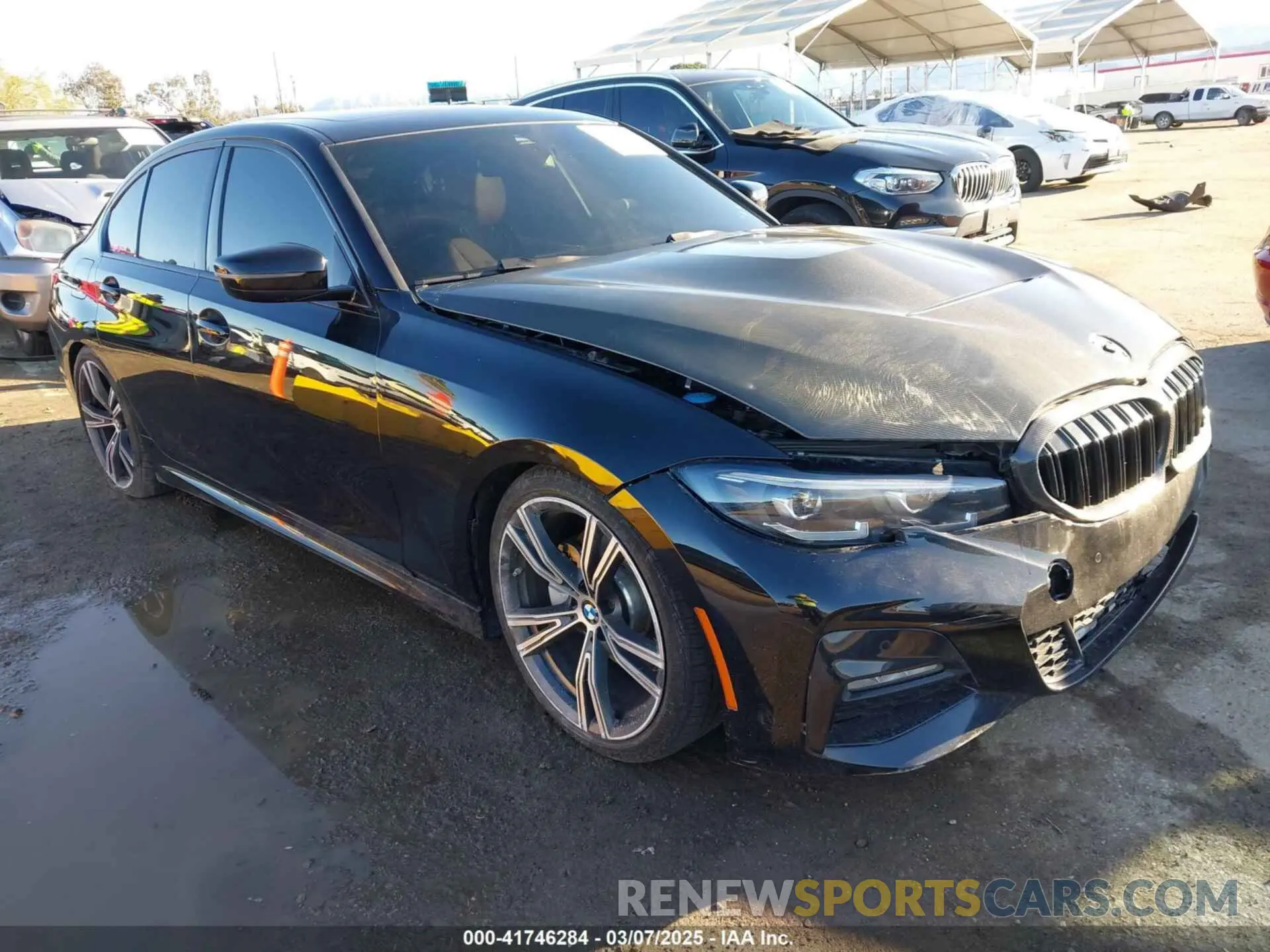 1 Photograph of a damaged car 3MW5R1J07N8C43380 BMW 330I 2022