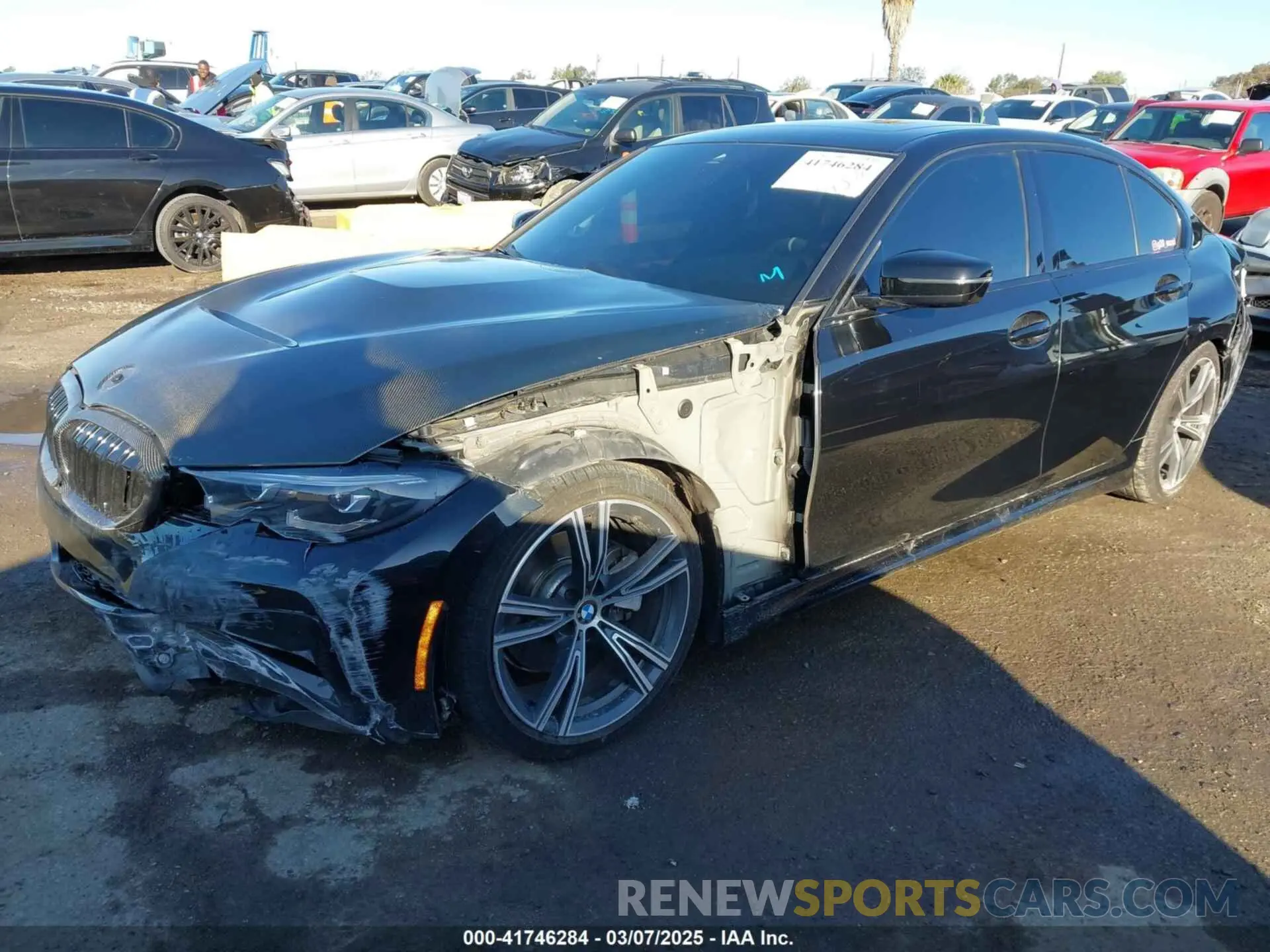 2 Photograph of a damaged car 3MW5R1J07N8C43380 BMW 330I 2022
