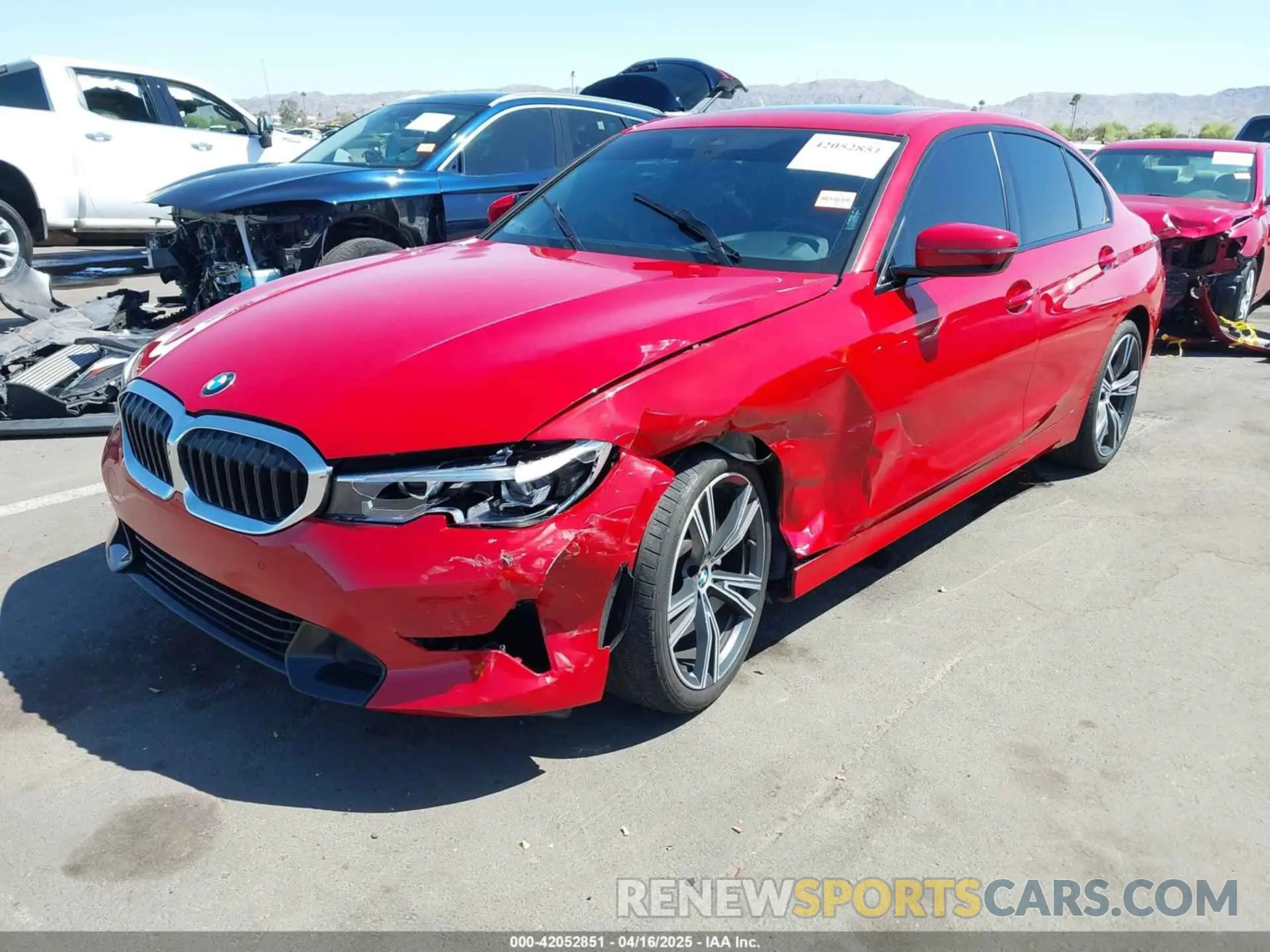 2 Photograph of a damaged car 3MW5R1J09N8C52274 BMW 330I 2022