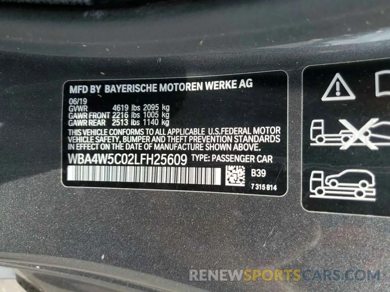 12 Фотография поврежденного автомобиля WBA4W5C02LFH25609 BMW 4 SERIES 2020