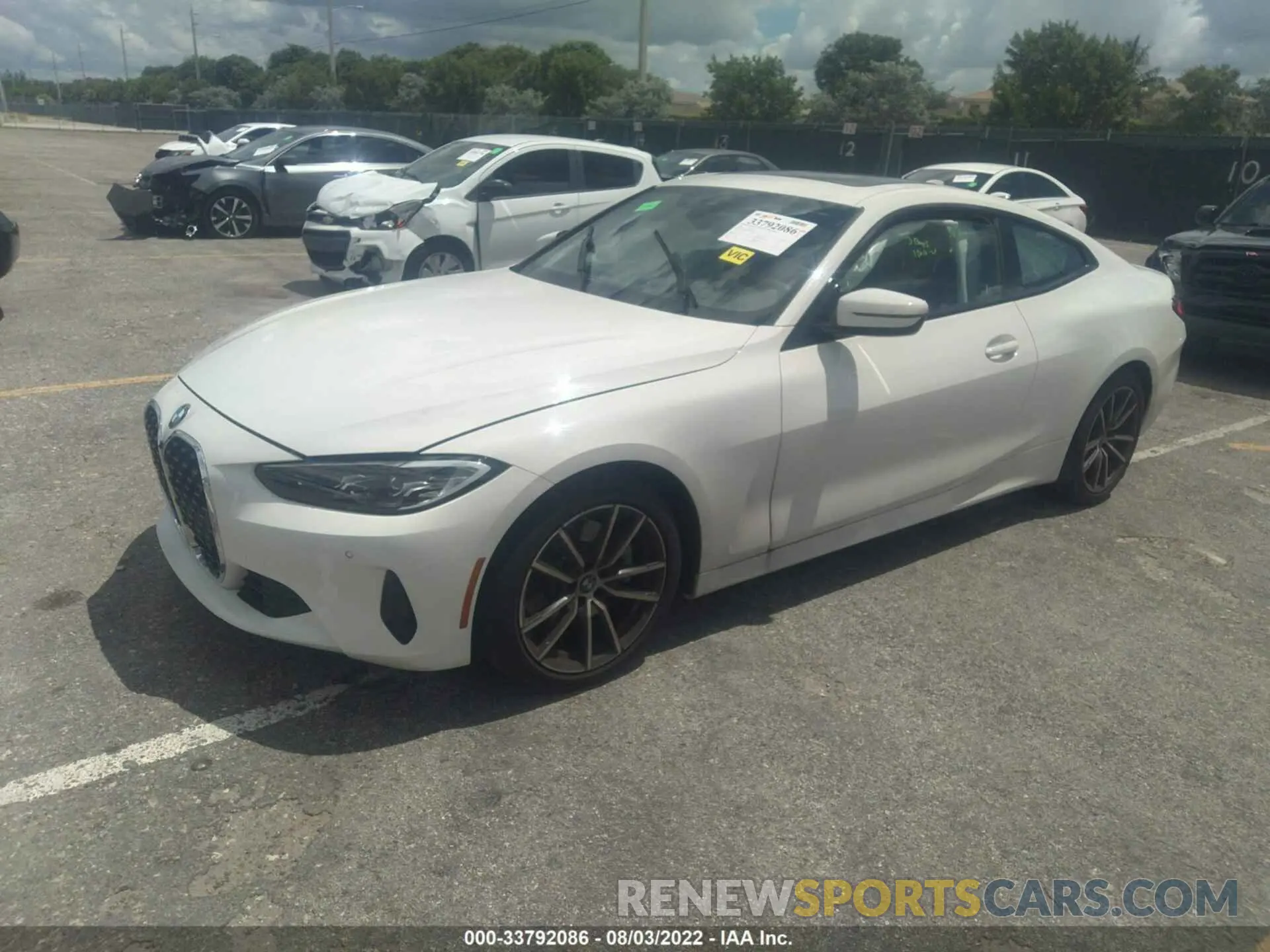 2 Фотография поврежденного автомобиля WBA53AP05MCG76781 BMW 4 SERIES 2021