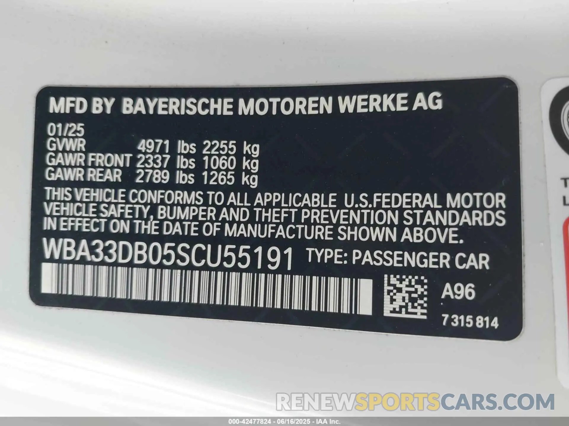 9 Photograph of a damaged car WBA33DB05SCU55191 BMW 4 SERIES 2025