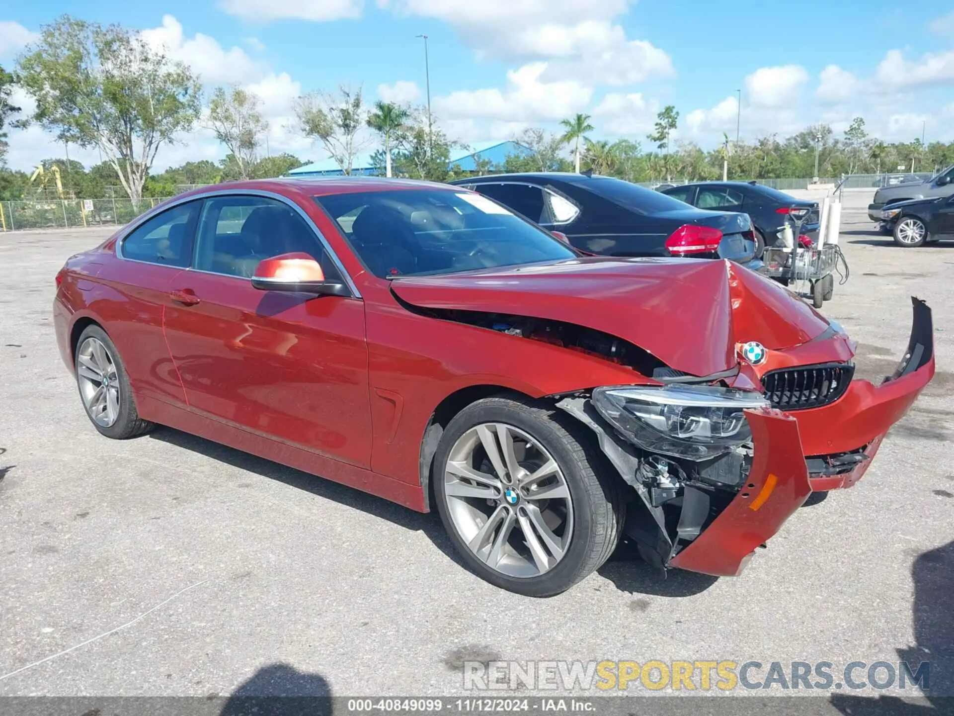 1 Photograph of a damaged car WBA4W3C50KAF93526 BMW 430I 2019