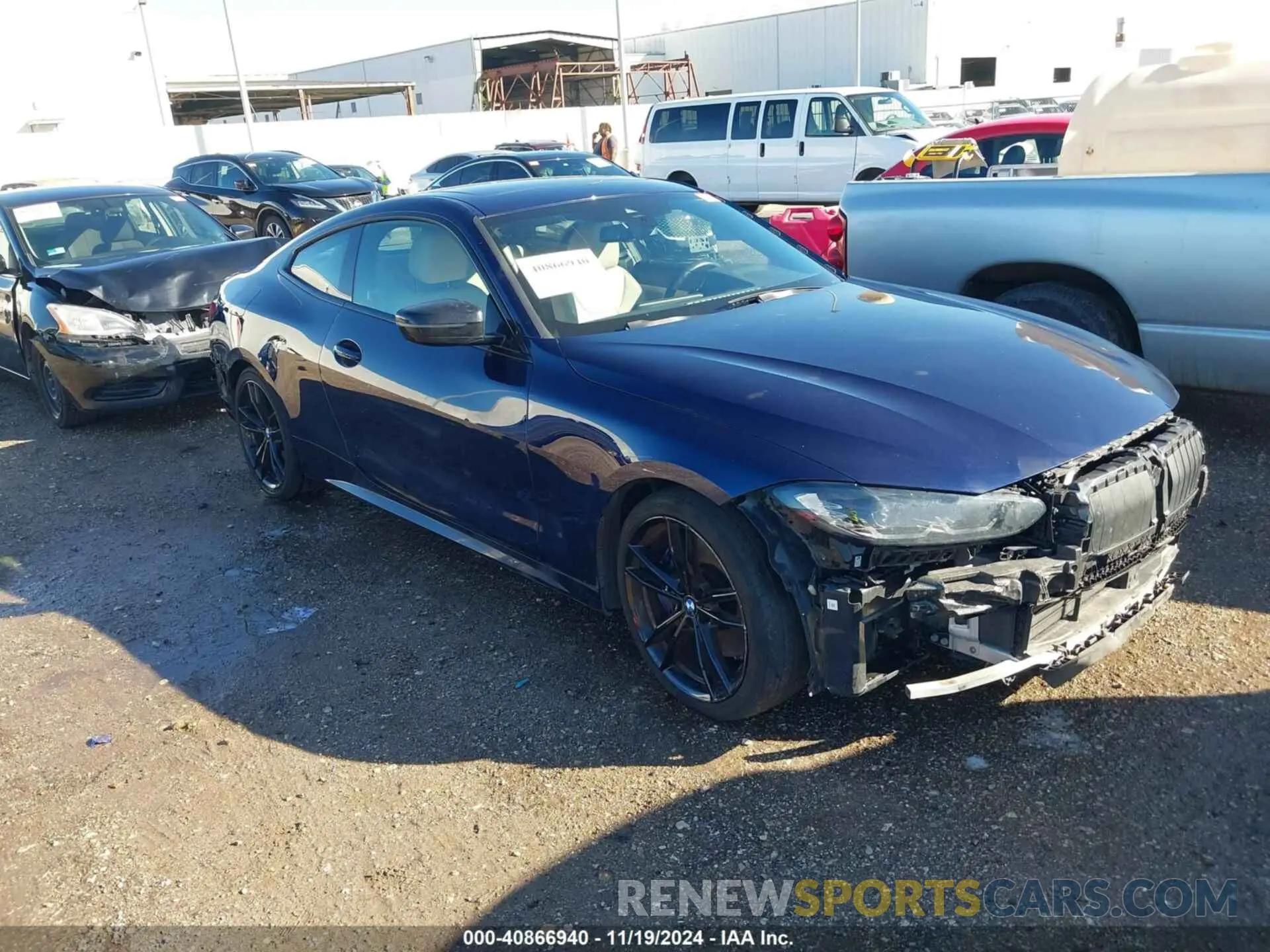 1 Photograph of a damaged car WBA53AP08NCK99152 BMW 430I 2022