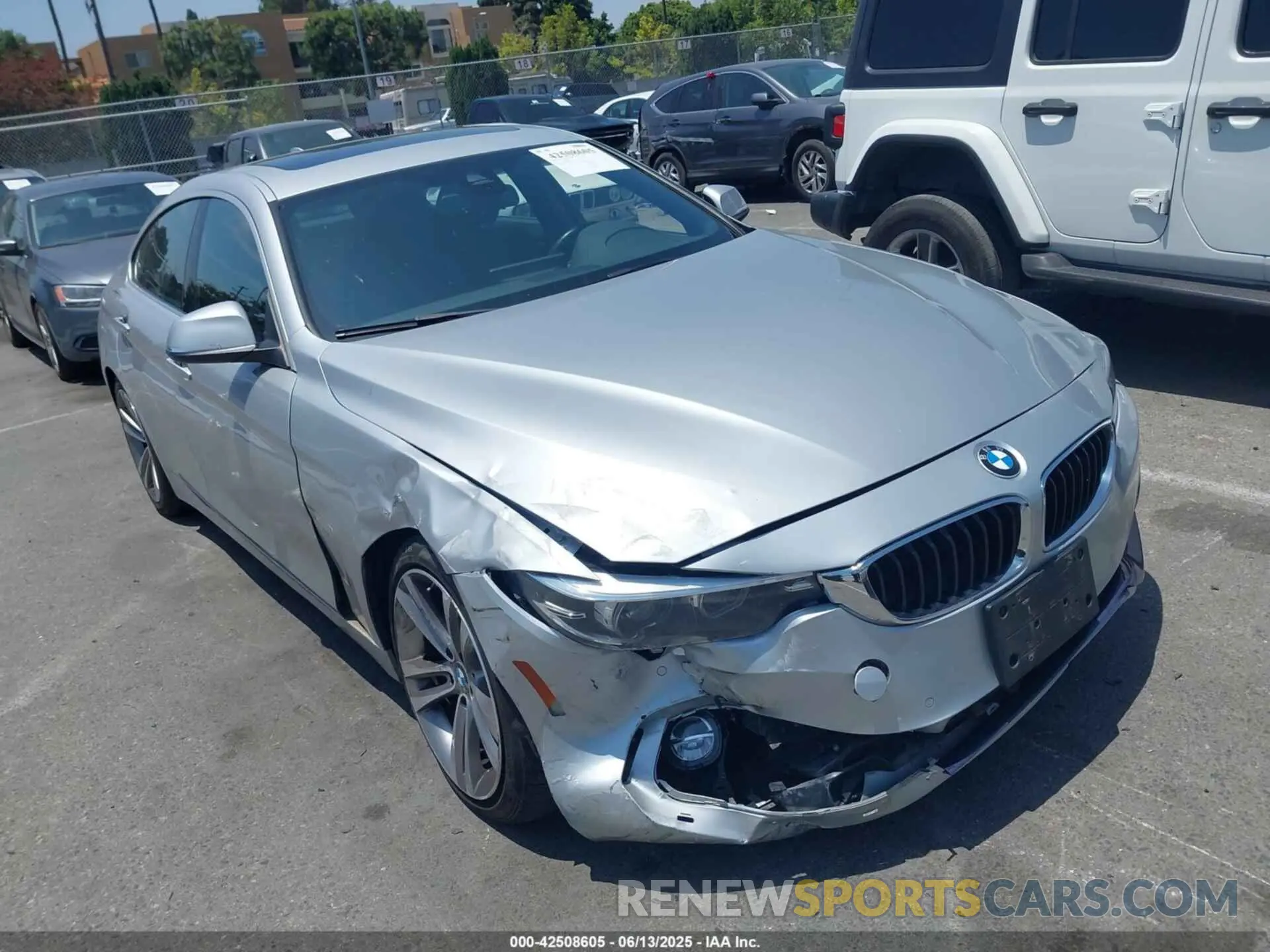 1 Photograph of a damaged car WBA4J1C55KBM13337 BMW 430I GRAN COUPE 2019