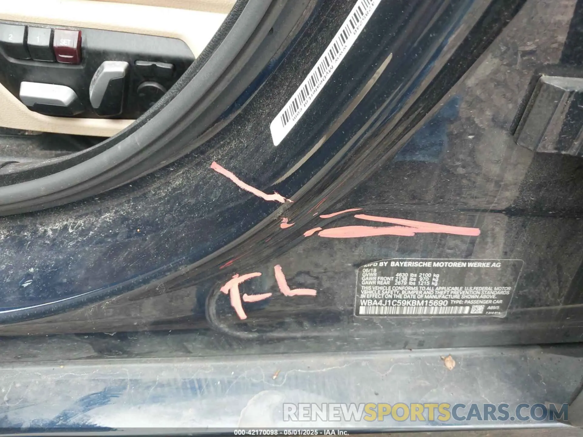 12 Photograph of a damaged car WBA4J1C59KBM15690 BMW 430I GRAN COUPE 2019