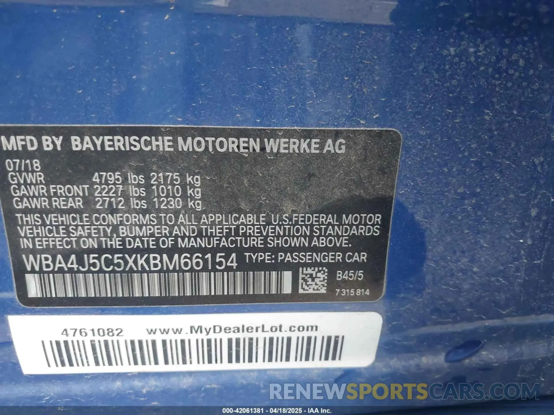 9 Photograph of a damaged car WBA4J5C5XKBM66154 BMW 440I GRAN COUPE 2019