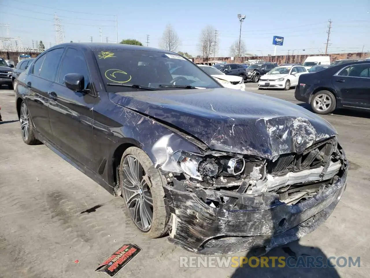 1 Photograph of a damaged car WBAJE5C54KWW11463 BMW 5 SERIES 2019