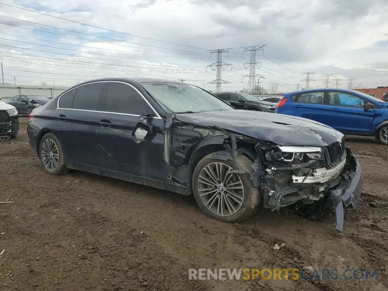 4 Фотография поврежденного автомобиля WBAJR7C0XLCE48697 BMW 5 SERIES 2020
