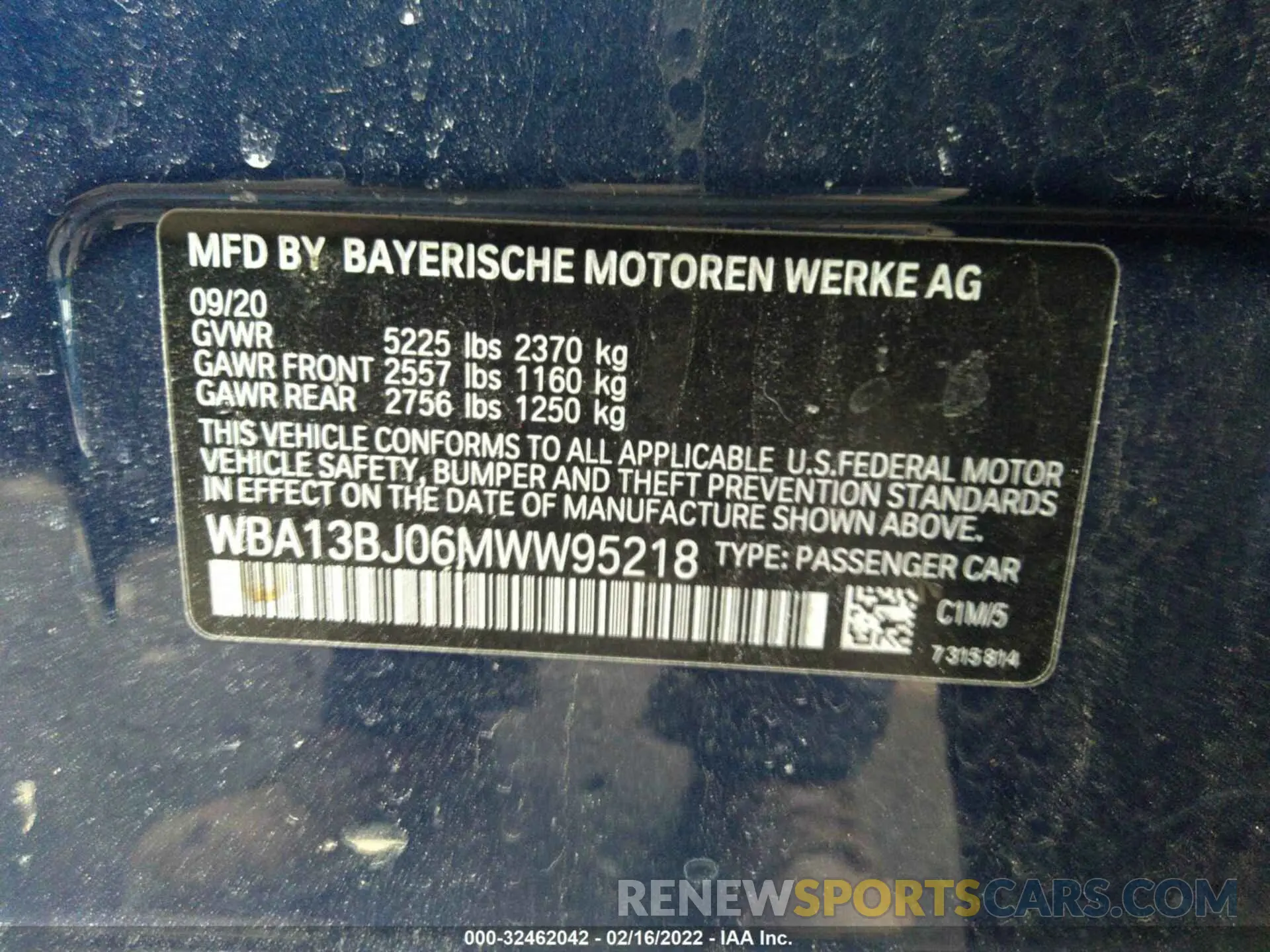9 Фотография поврежденного автомобиля WBA13BJ06MWW95218 BMW 5 SERIES 2021