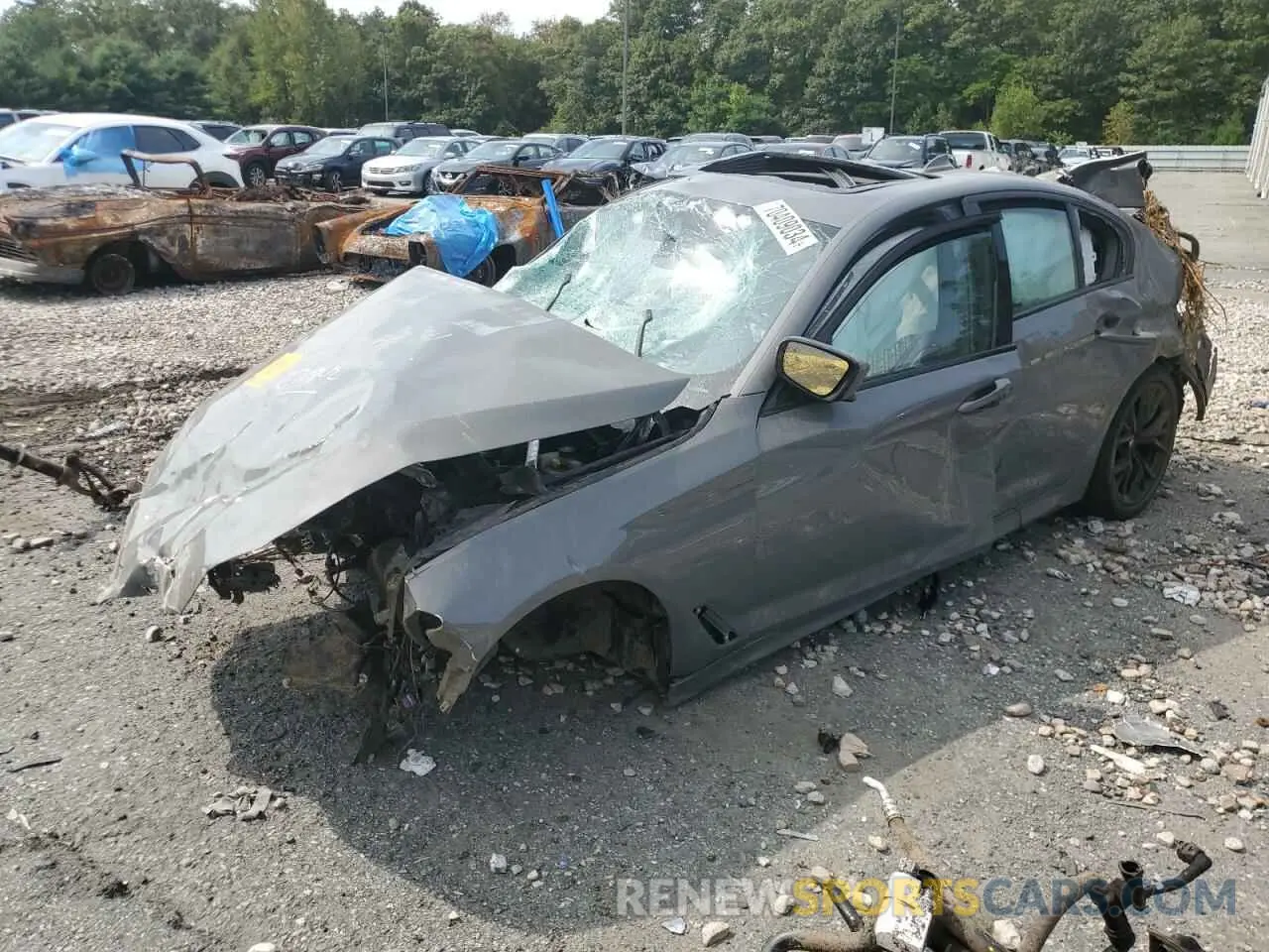 1 Photograph of a damaged car WBA13BJ0XMWW96999 BMW 5 SERIES 2021