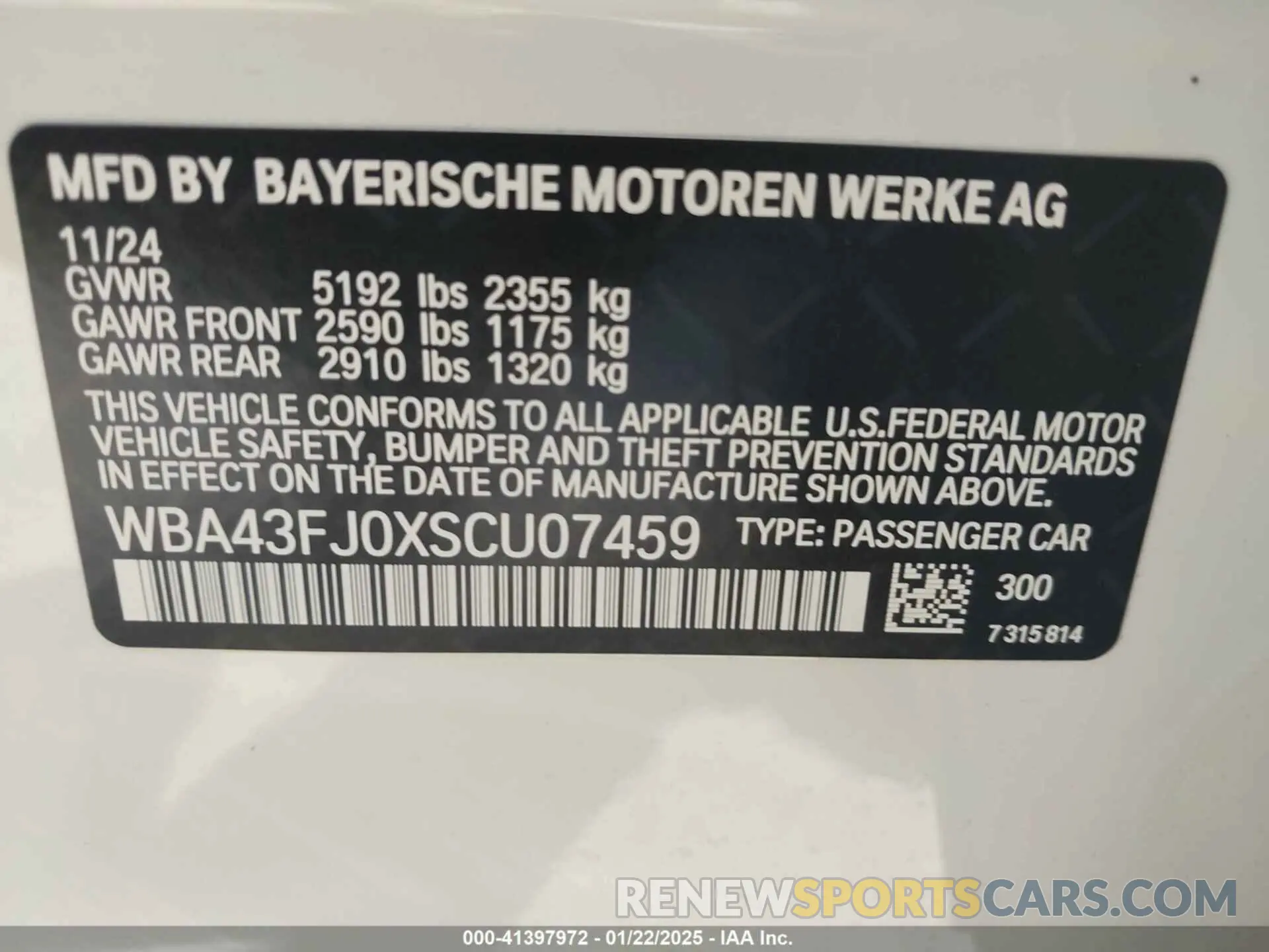 9 Фотография поврежденного автомобиля WBA43FJ0XSCU07459 BMW 530 2025