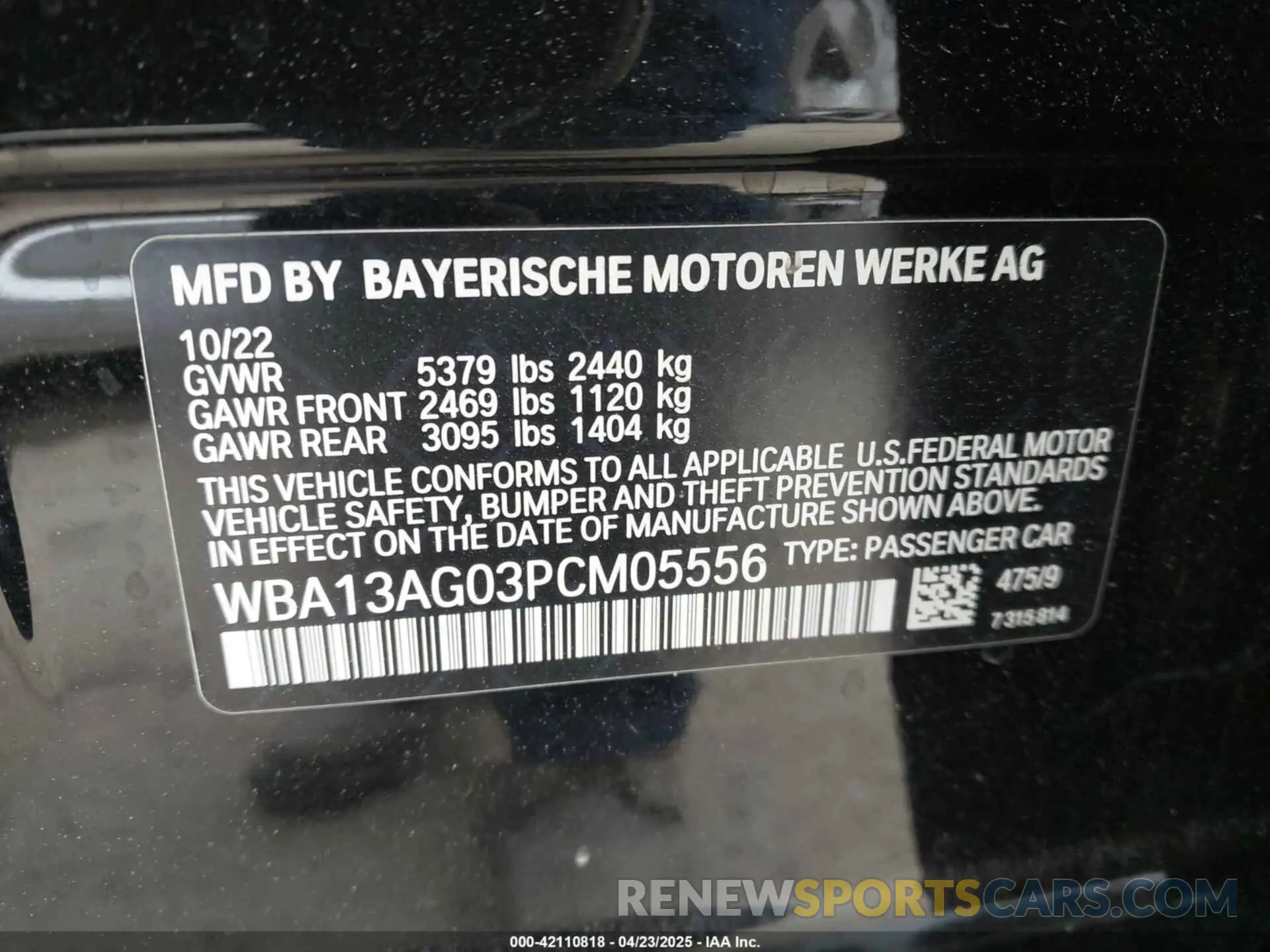 9 Фотография поврежденного автомобиля WBA13AG03PCM05556 BMW 530E 2023