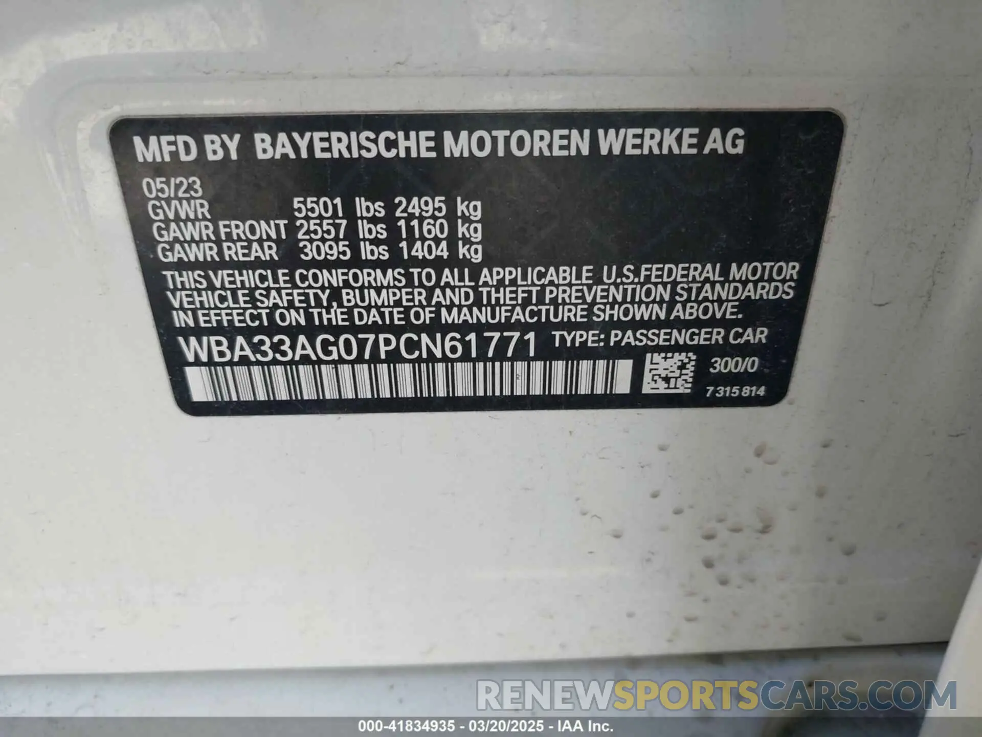 9 Photograph of a damaged car WBA33AG07PCN61771 BMW 530E 2023