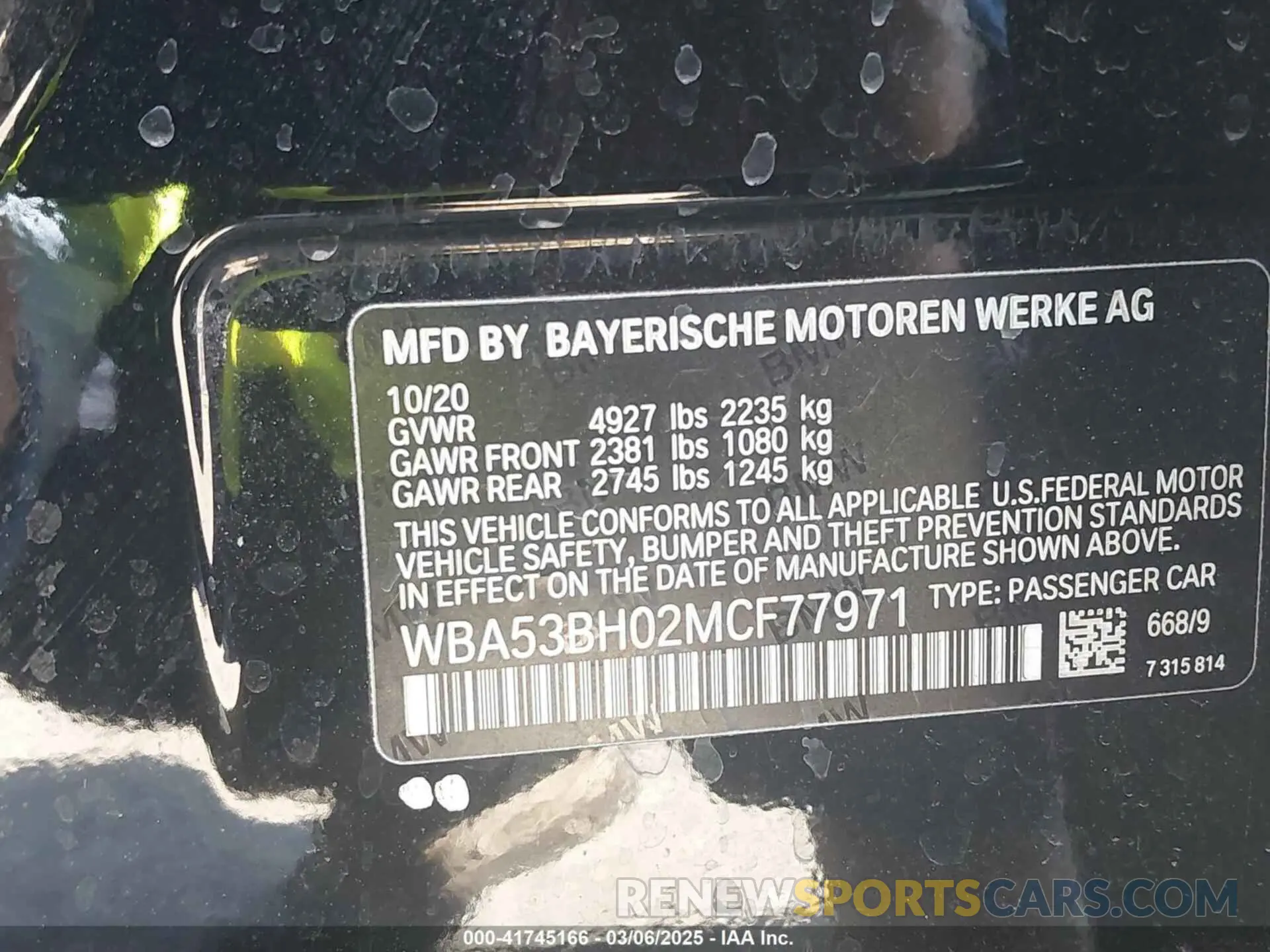 9 Photograph of a damaged car WBA53BH02MCF77971 BMW 530I 2021