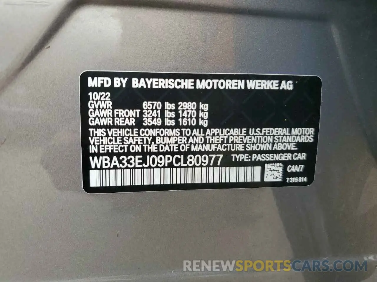 13 Photograph of a damaged car WBA33EJ09PCL80977 BMW 760 XI 2023