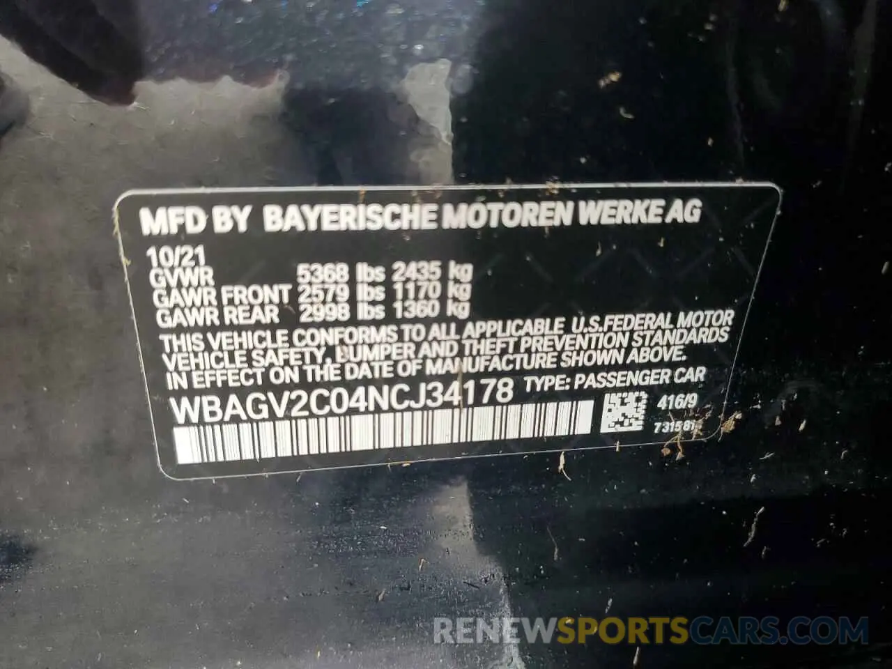 13 Фотография поврежденного автомобиля WBAGV2C04NCJ34178 BMW 8 SERIES 2022