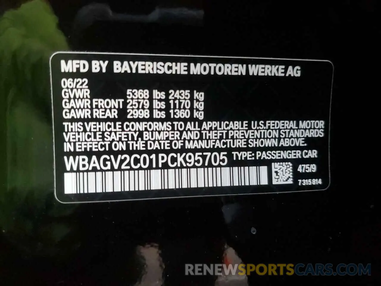 12 Фотография поврежденного автомобиля WBAGV2C01PCK95705 BMW 8 SERIES 2023