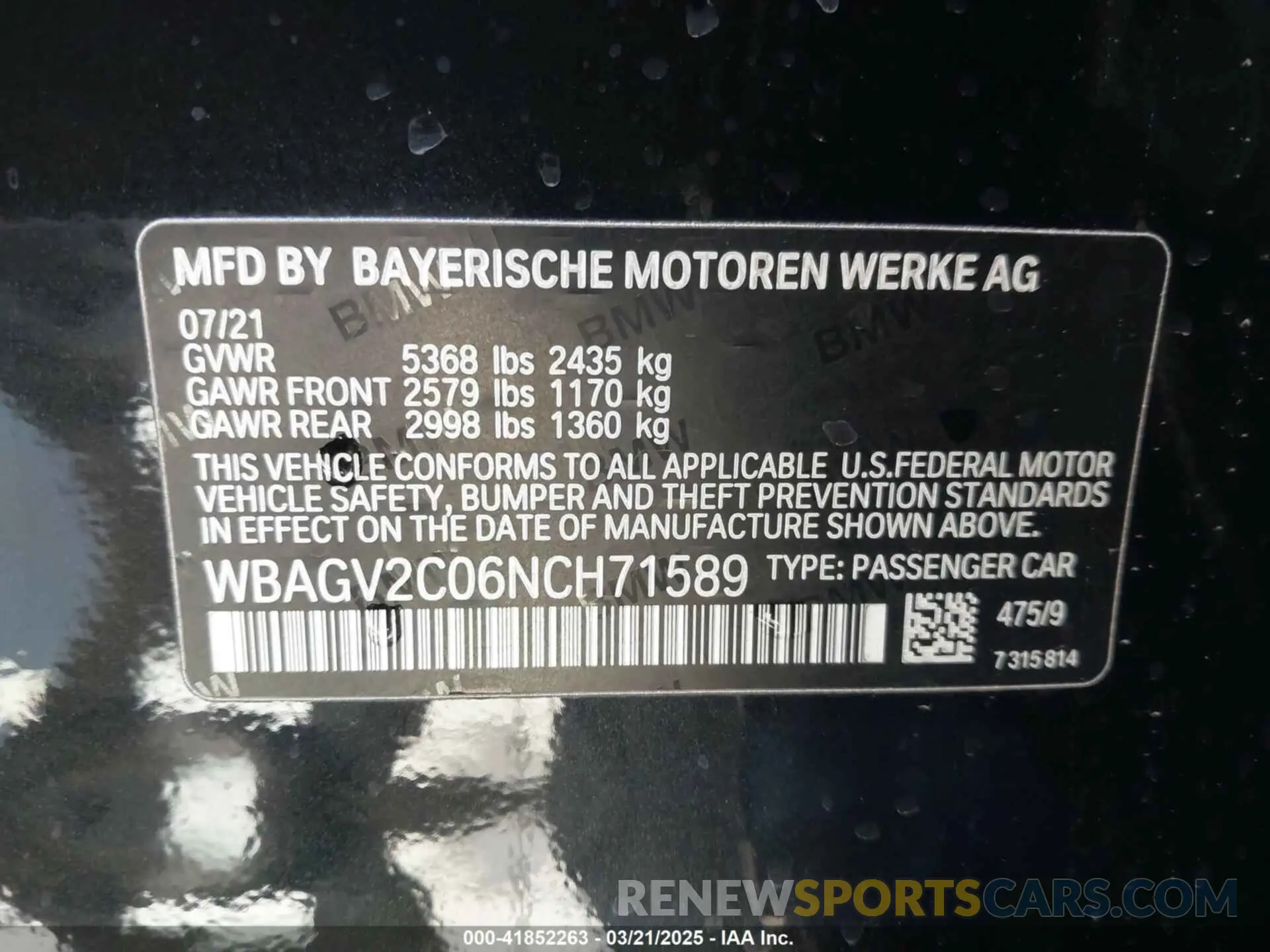 9 Photograph of a damaged car WBAGV2C06NCH71589 BMW 840 GRAN COUPE 2022