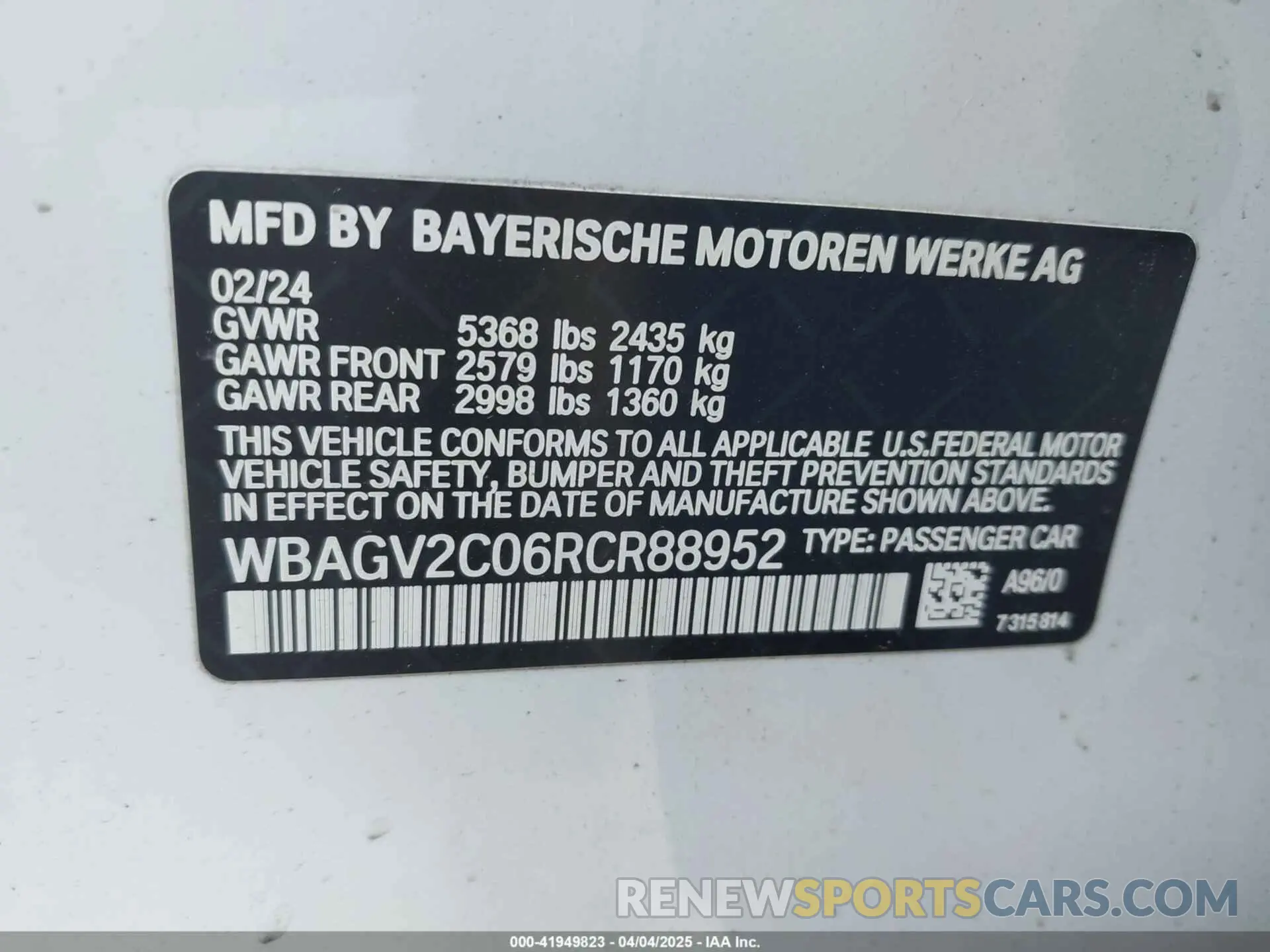 9 Фотография поврежденного автомобиля WBAGV2C06RCR88952 BMW 840 GRAN COUPE 2024