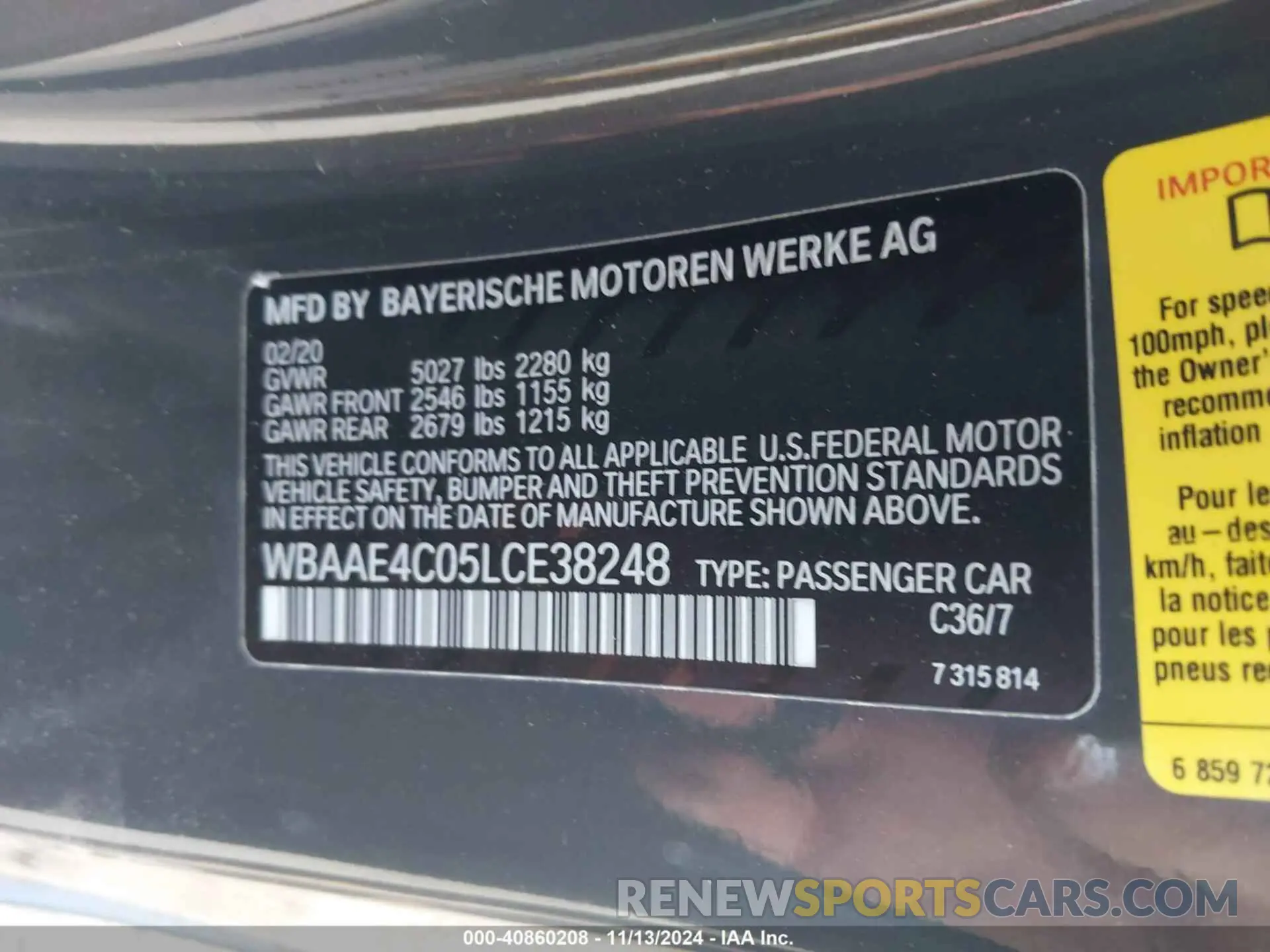 9 Фотография поврежденного автомобиля WBAAE4C05LCE38248 BMW 840I 2020