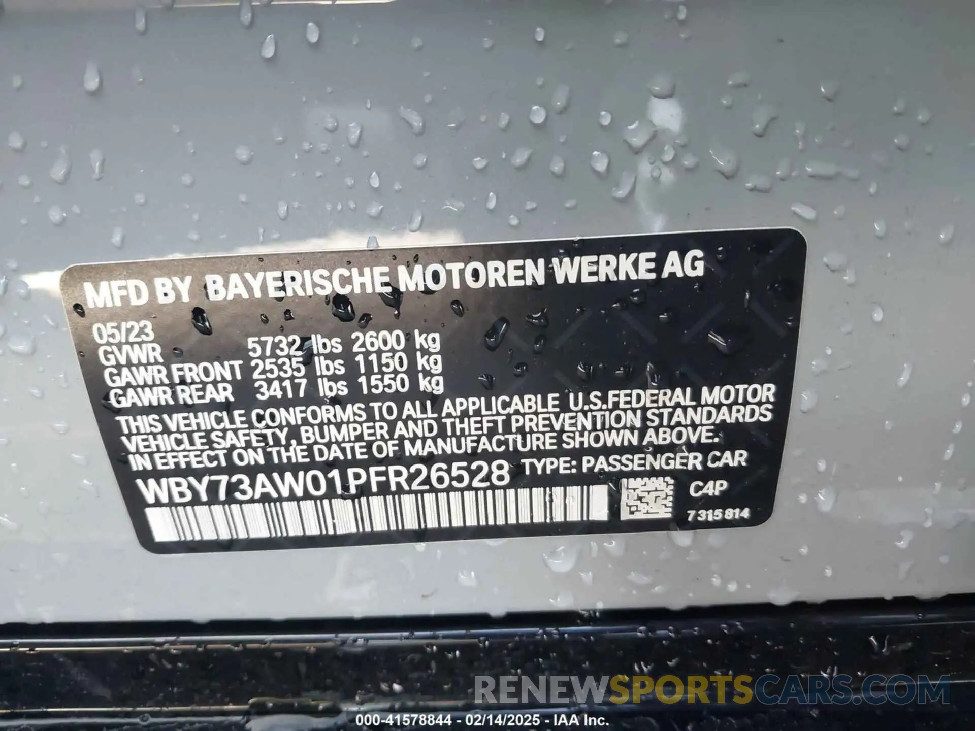 9 Фотография поврежденного автомобиля WBY73AW01PFR26528 BMW I4 2023