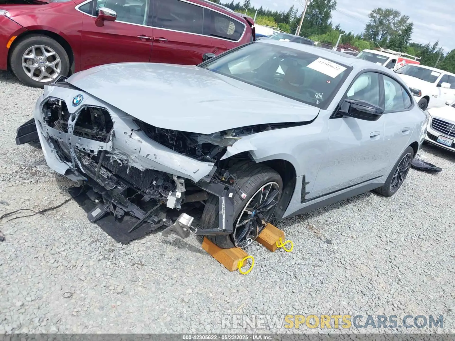 2 Photograph of a damaged car WBY33AW00RFR80145 BMW I4 2024