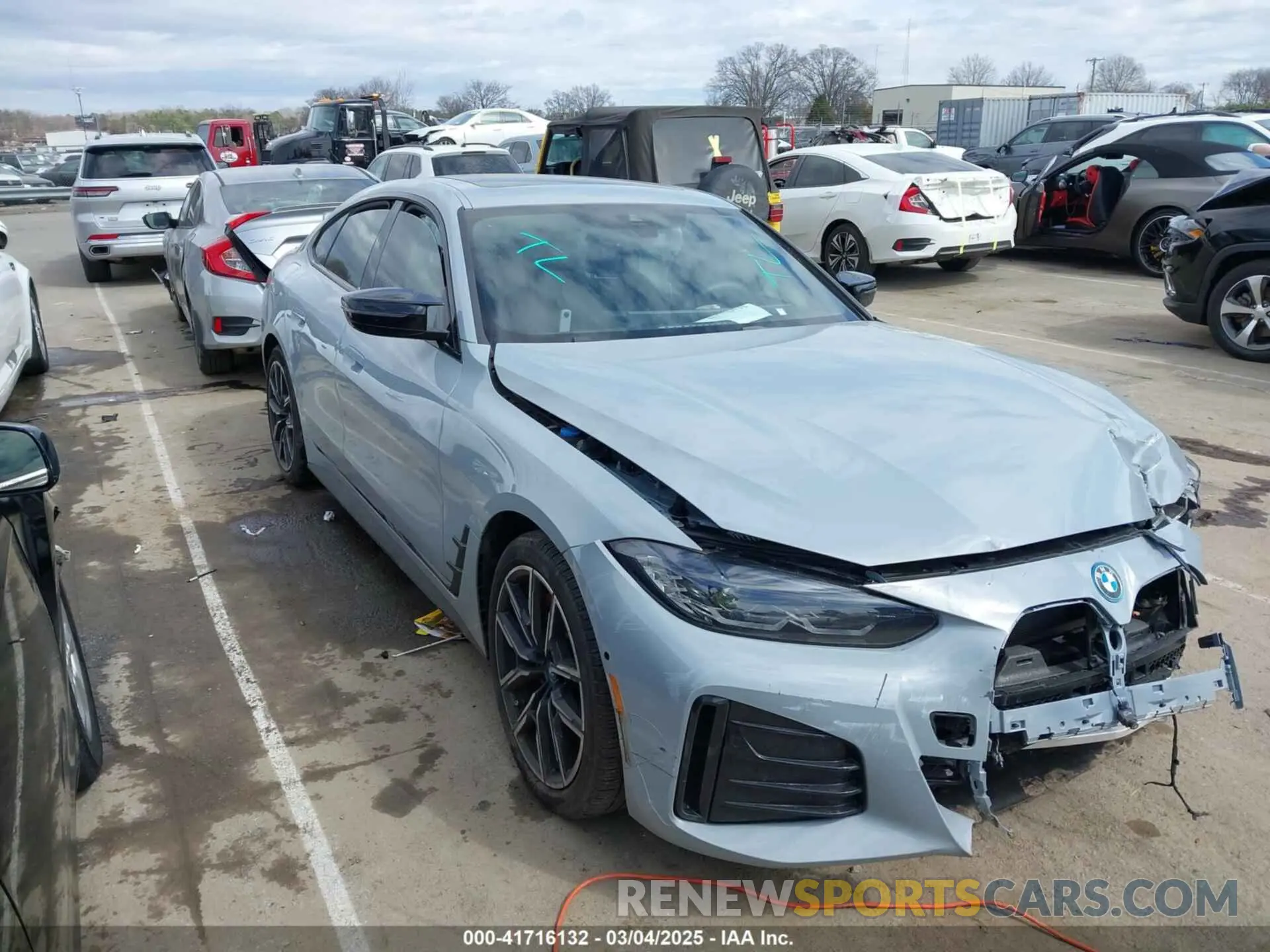 1 Photograph of a damaged car WBY33AW0XRFS38674 BMW I4 2024