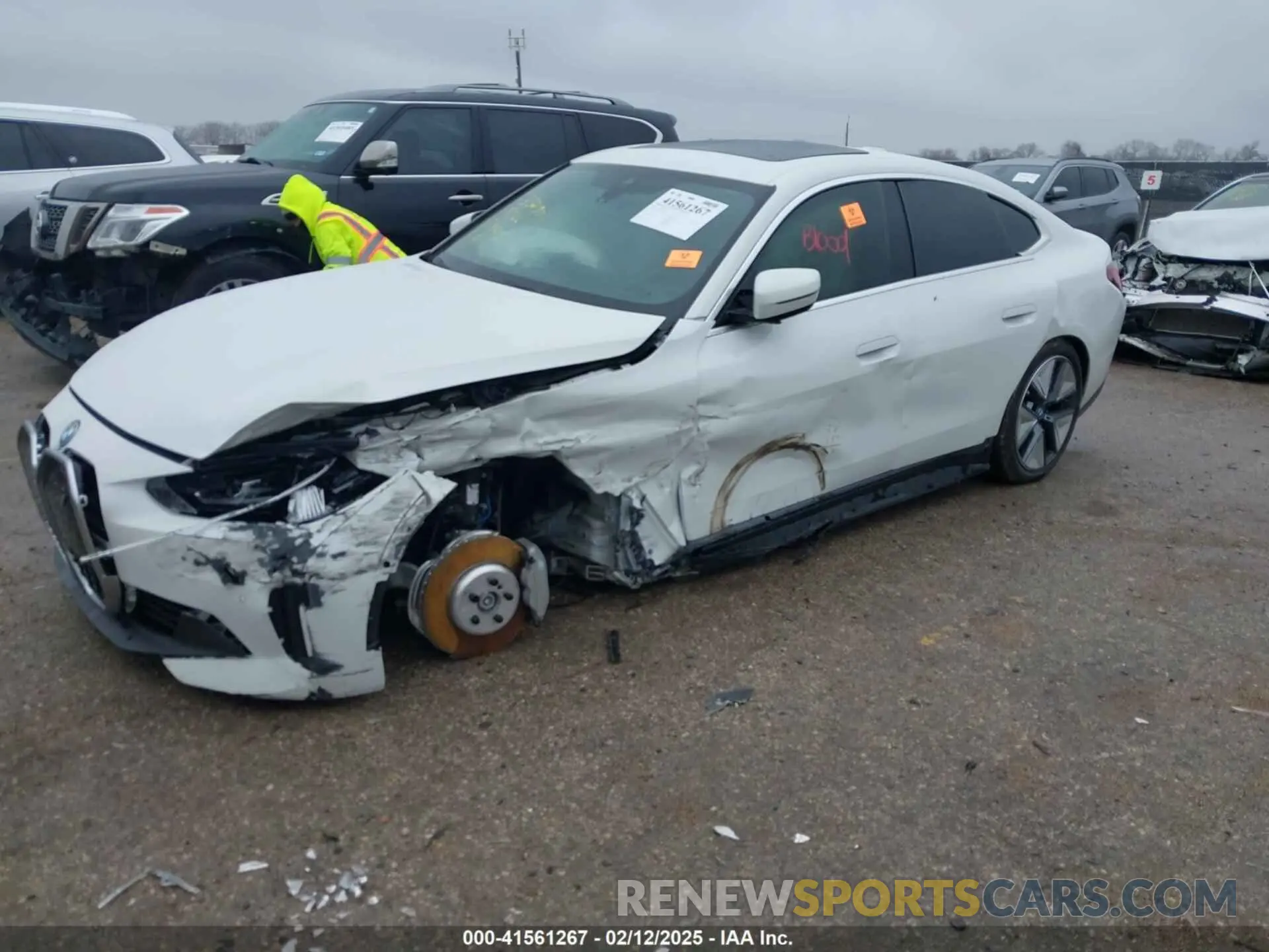 2 Photograph of a damaged car WBY83FB09RFS52364 BMW I4 2024