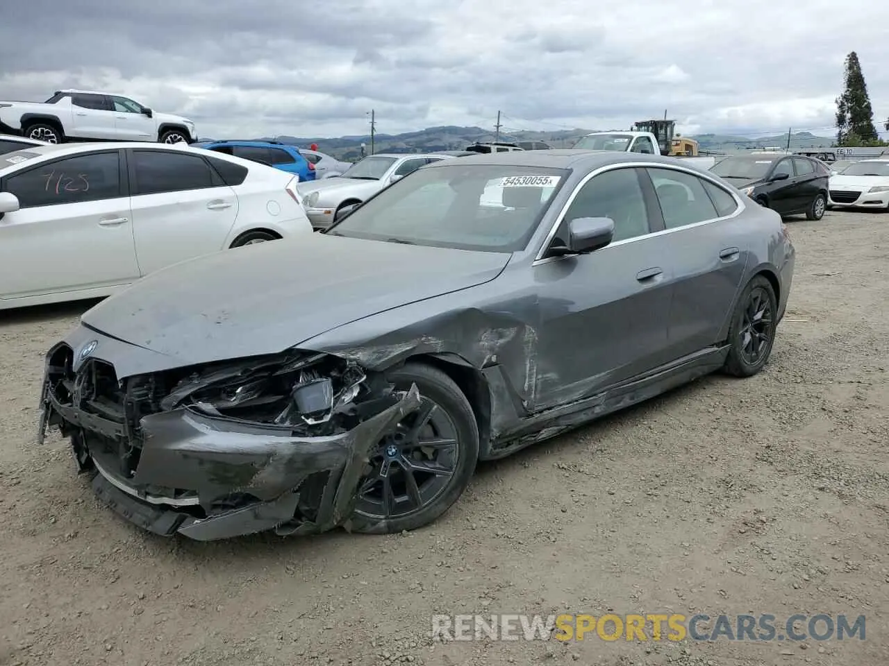 1 Photograph of a damaged car WBY43AW06PFR23434 BMW I4 EDRIVE 2023