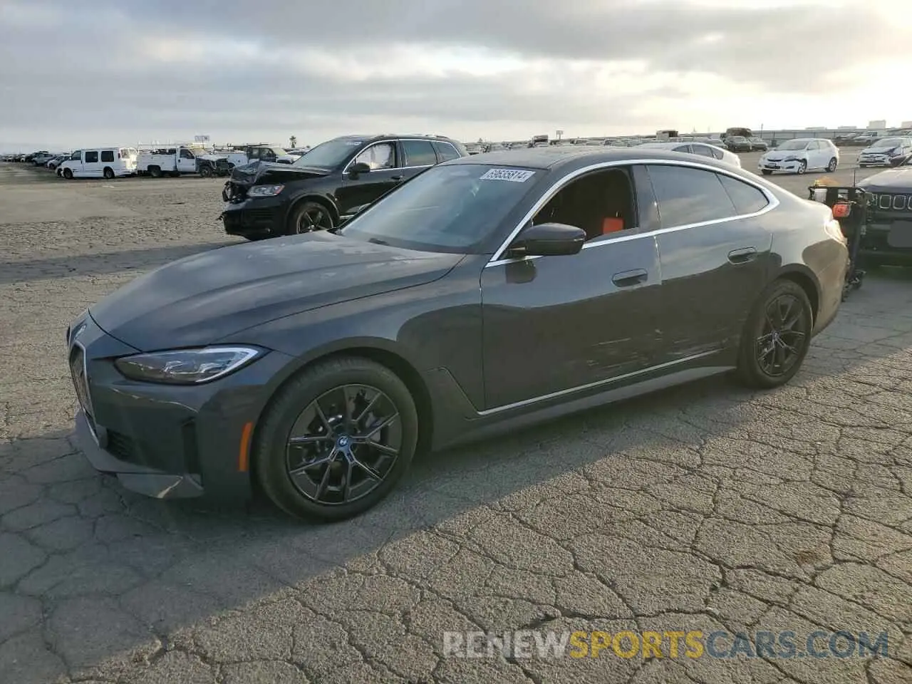 1 Photograph of a damaged car WBY43AW0XPFR00948 BMW I4 EDRIVE 2023