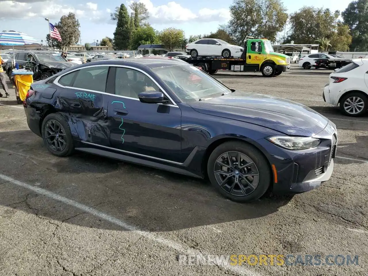 4 Фотография поврежденного автомобиля WBY73AW04PFP79587 BMW I4 EDRIVE 2023
