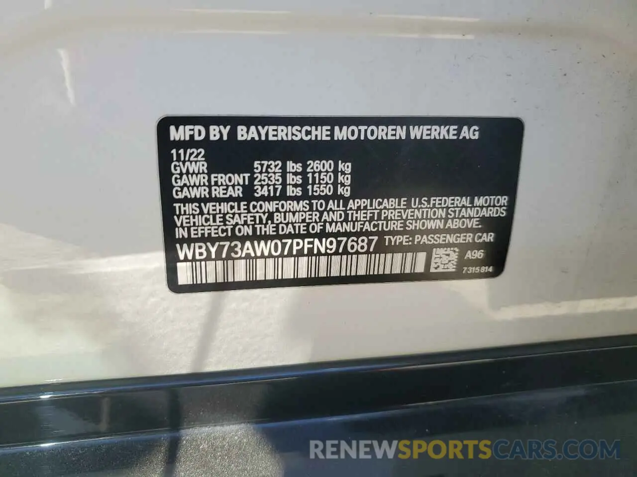 12 Фотография поврежденного автомобиля WBY73AW07PFN97687 BMW I4 EDRIVE 2023