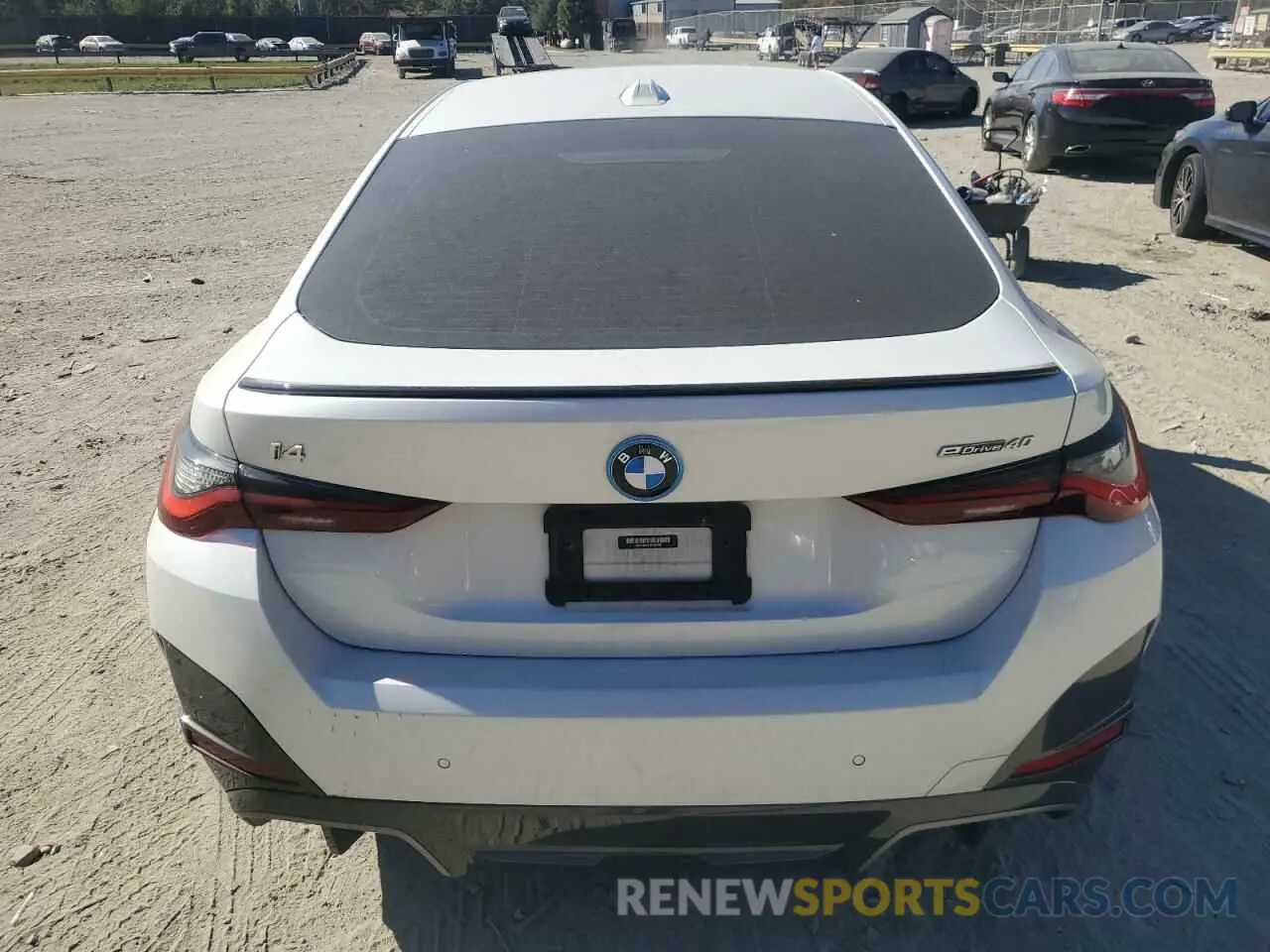 6 Фотография поврежденного автомобиля WBY73AW07PFN97687 BMW I4 EDRIVE 2023